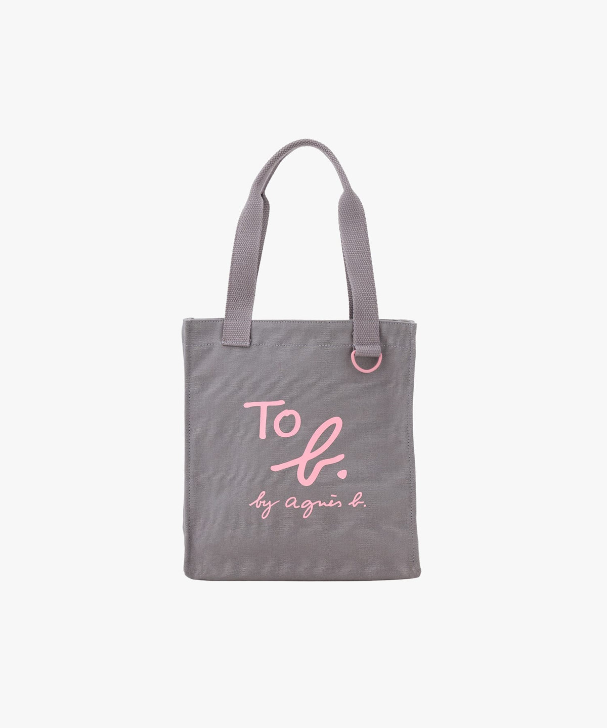 To b. by agnès b. コットン ロゴ ミニ トートバッグ グレー