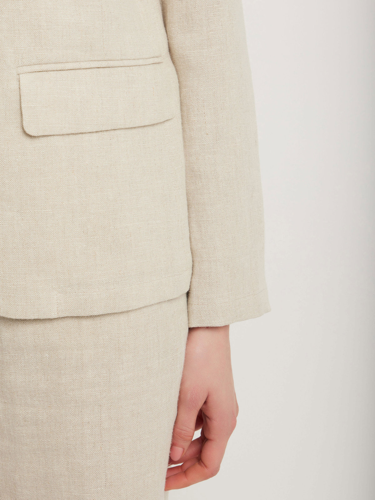 FEMME ウィメンズ リネン テーラードジャケット ベージュ