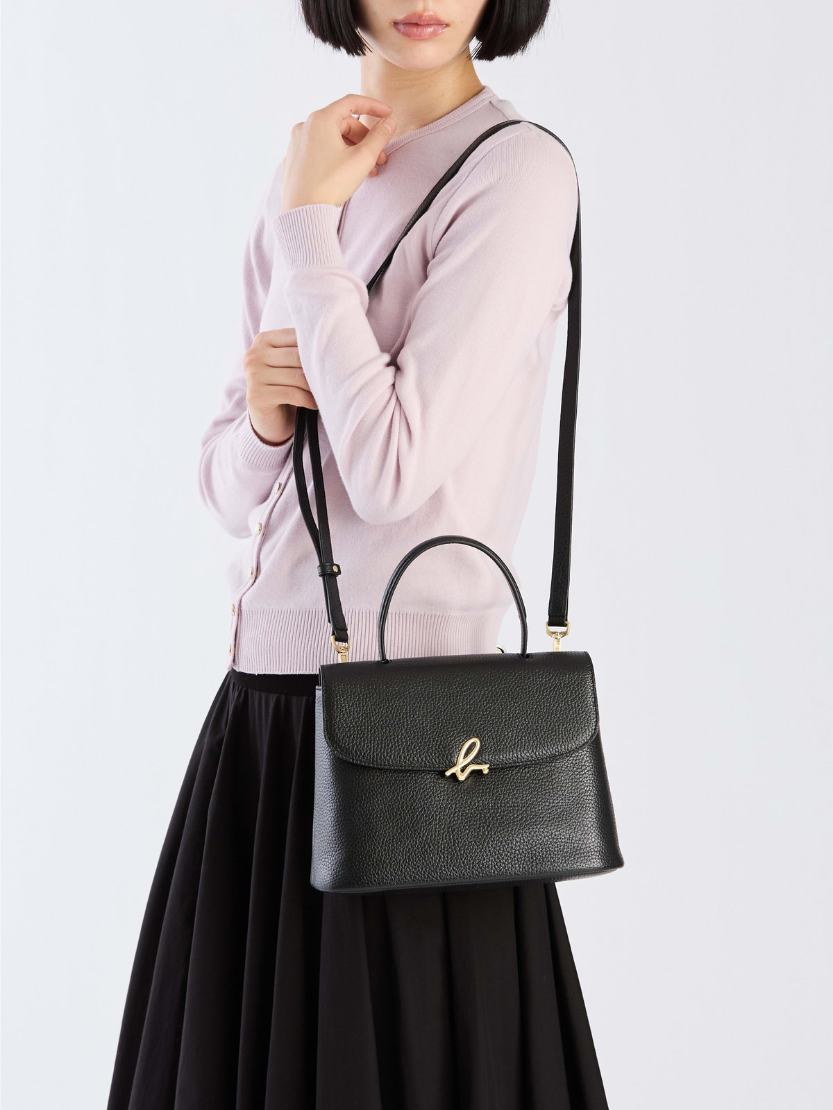 VOYAGE ウィメンズ バッグ＆ウォレット レザー2wayショルダーバッグ "The b."  IS12F-14 ブラック