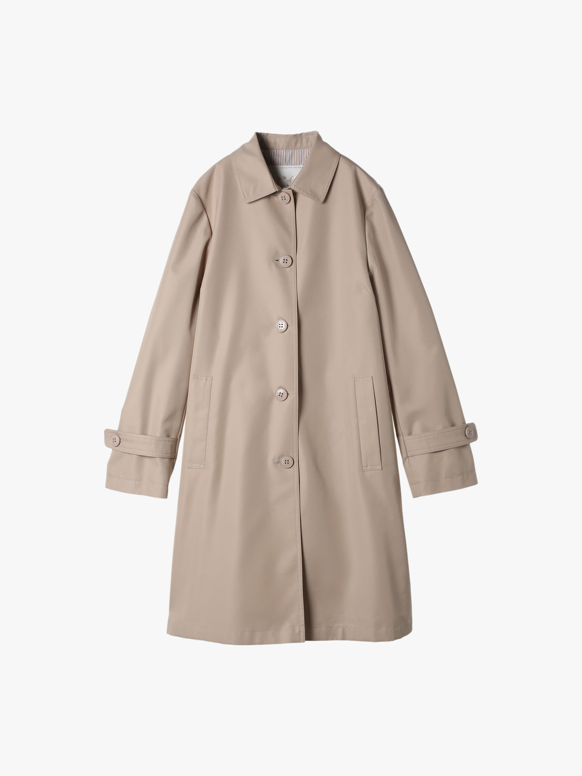 To b. by agnès b. ツイル Aライン コート "Pimilico" オフホワイト