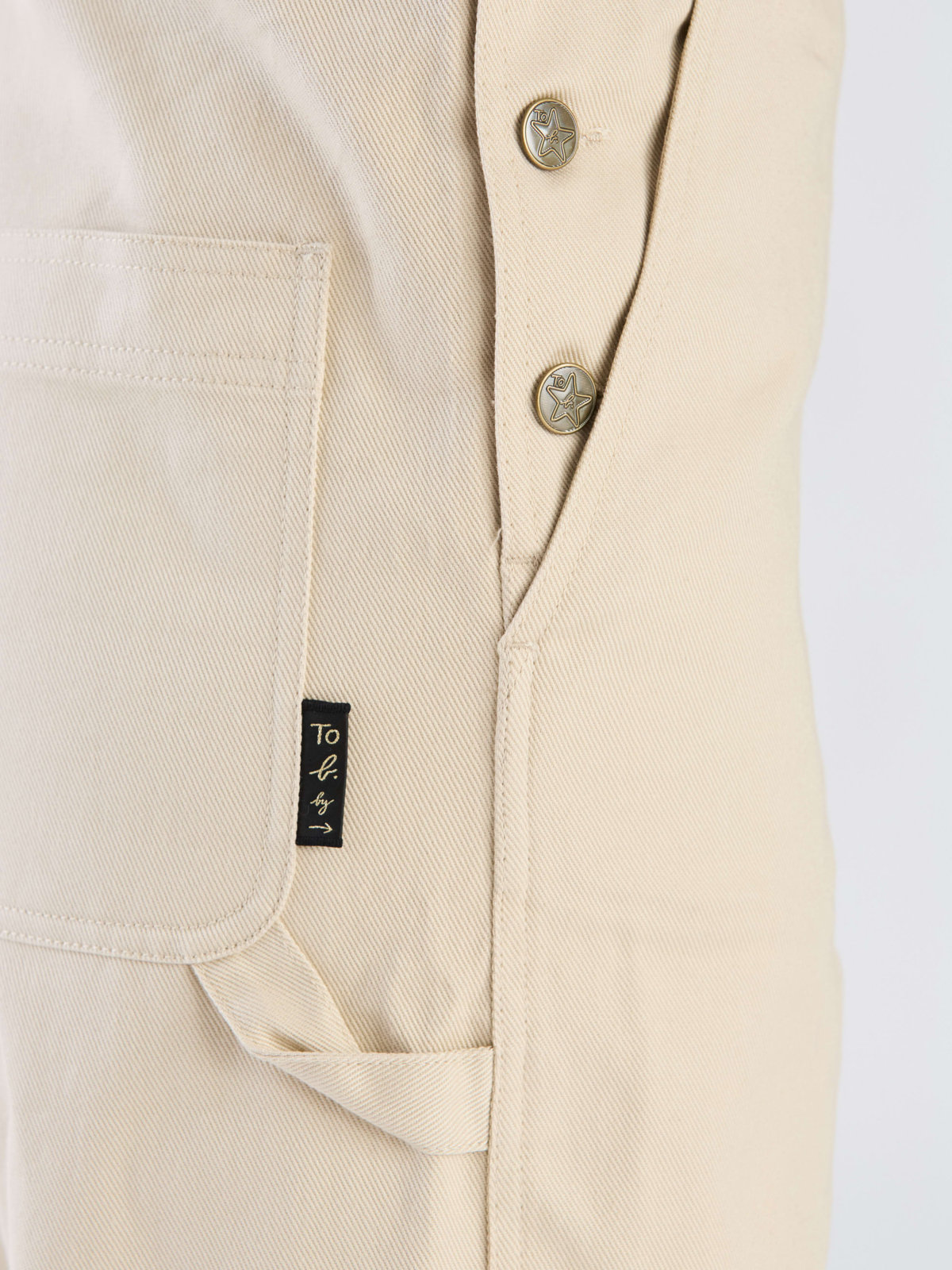 To b. by agnès b. 【Outlet】コットンツイル オーバーオール ベージュ