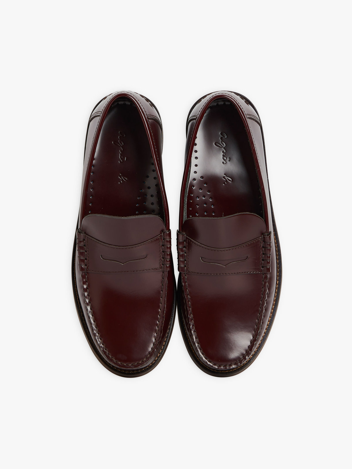 FEMME ウィメンズ ラムスキンレザー ローファー ”Denise” レッド系その他