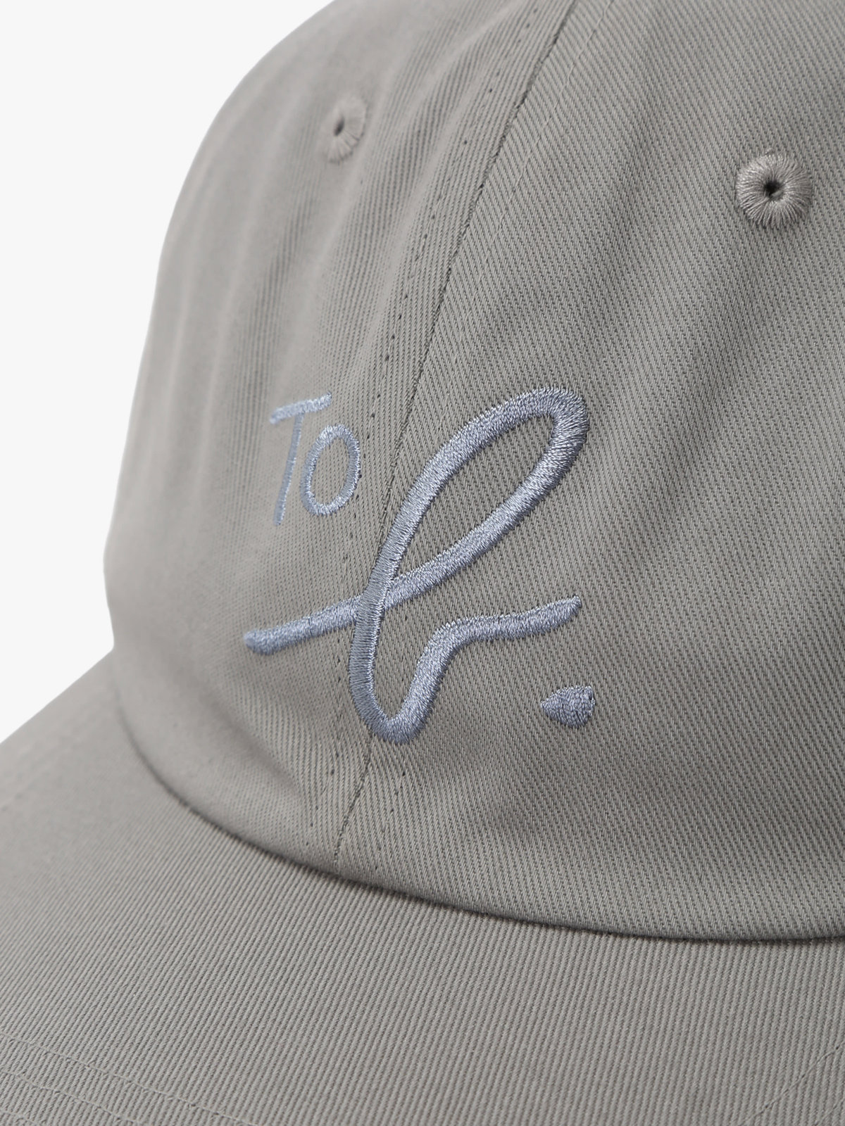 To b. by agnès b. ”To b.” ビッグロゴ 刺繍 キャップ グレー