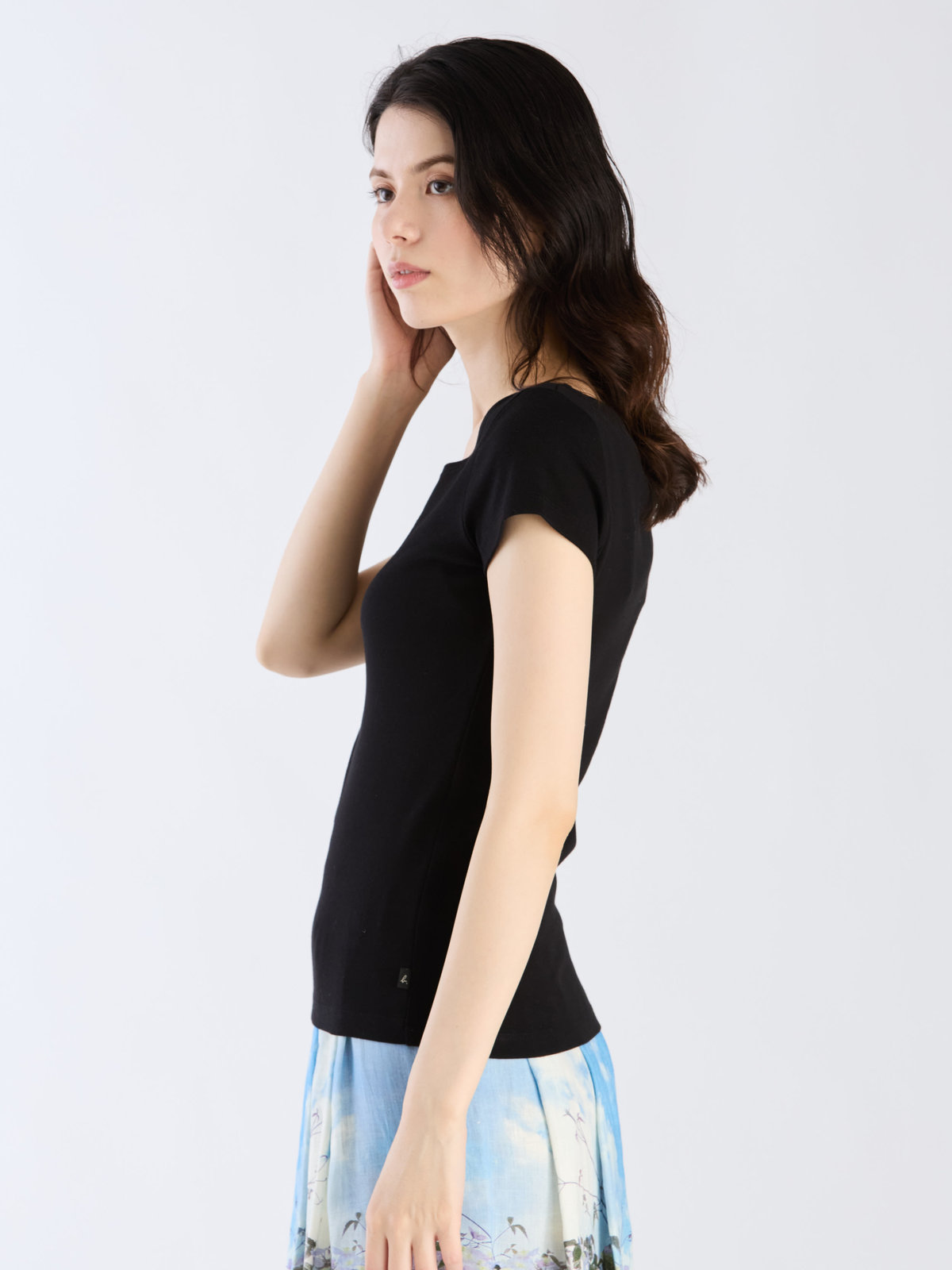 FEMME ウィメンズ コットン 半袖 Tシャツ ”Le Chic” ブラック