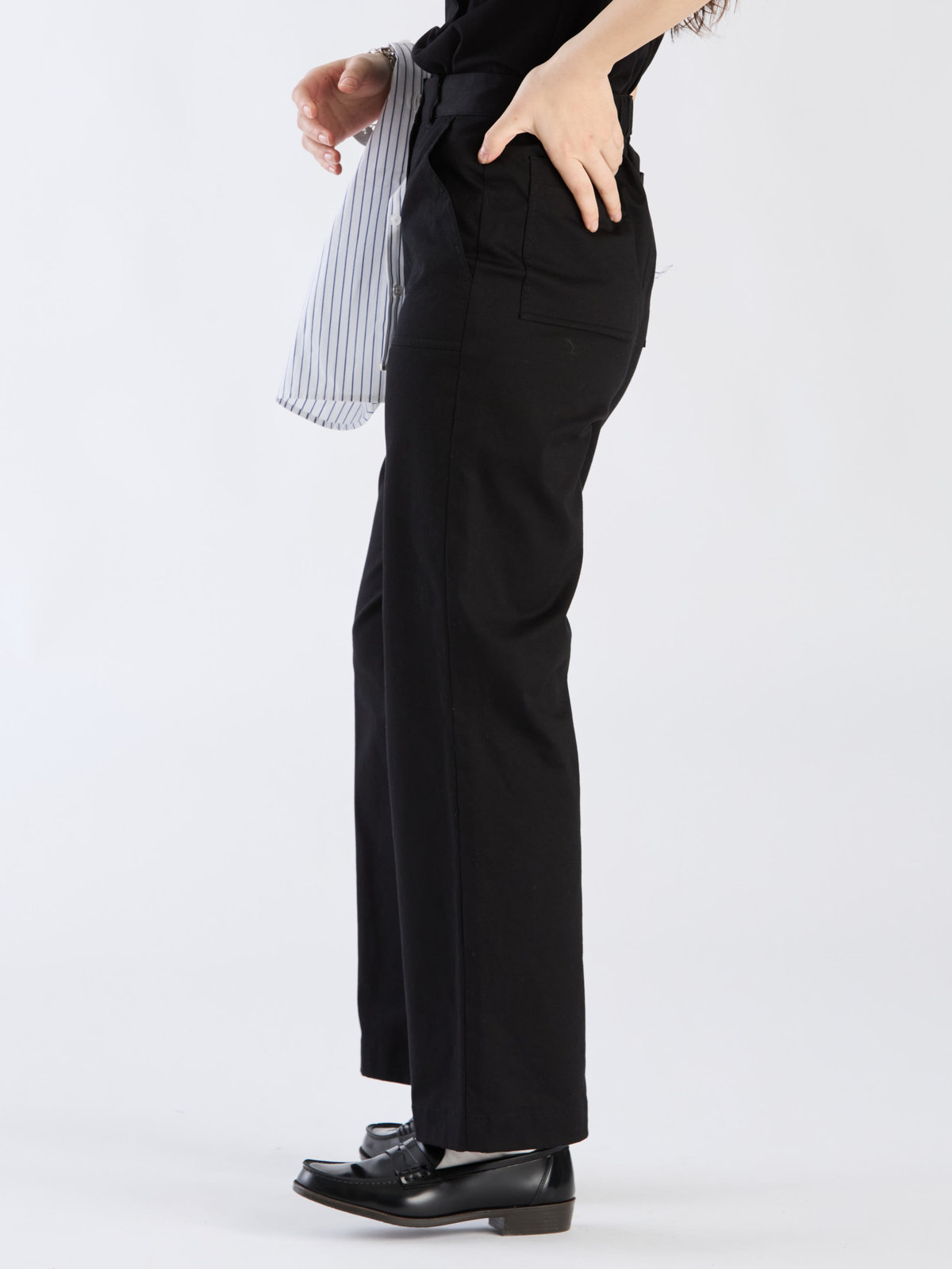 To b. by agnès b. 【Outlet】コットンストレッチチノパンツ ブラック