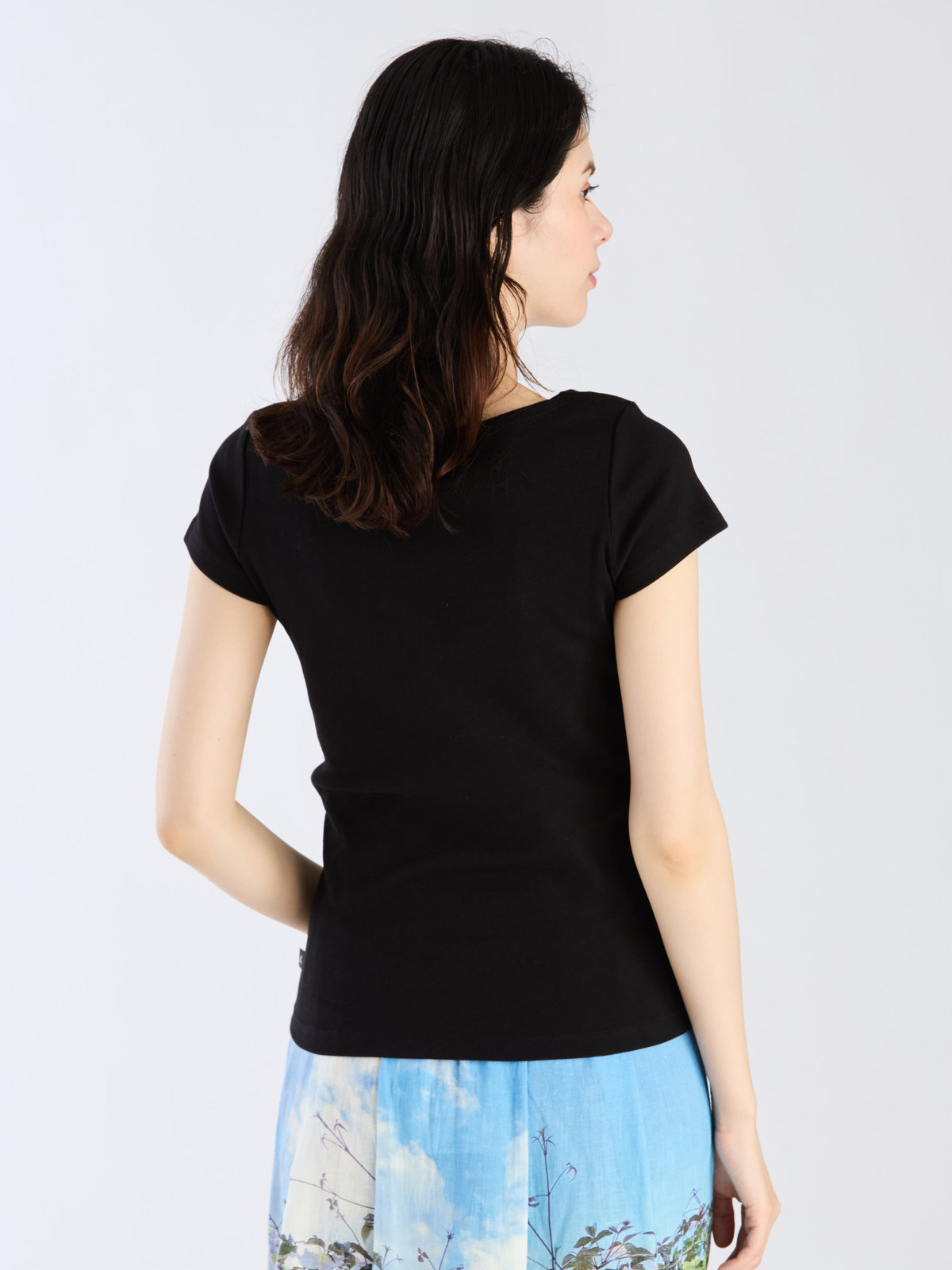 FEMME ウィメンズ コットン 半袖 Tシャツ ”Le Chic” ブラック