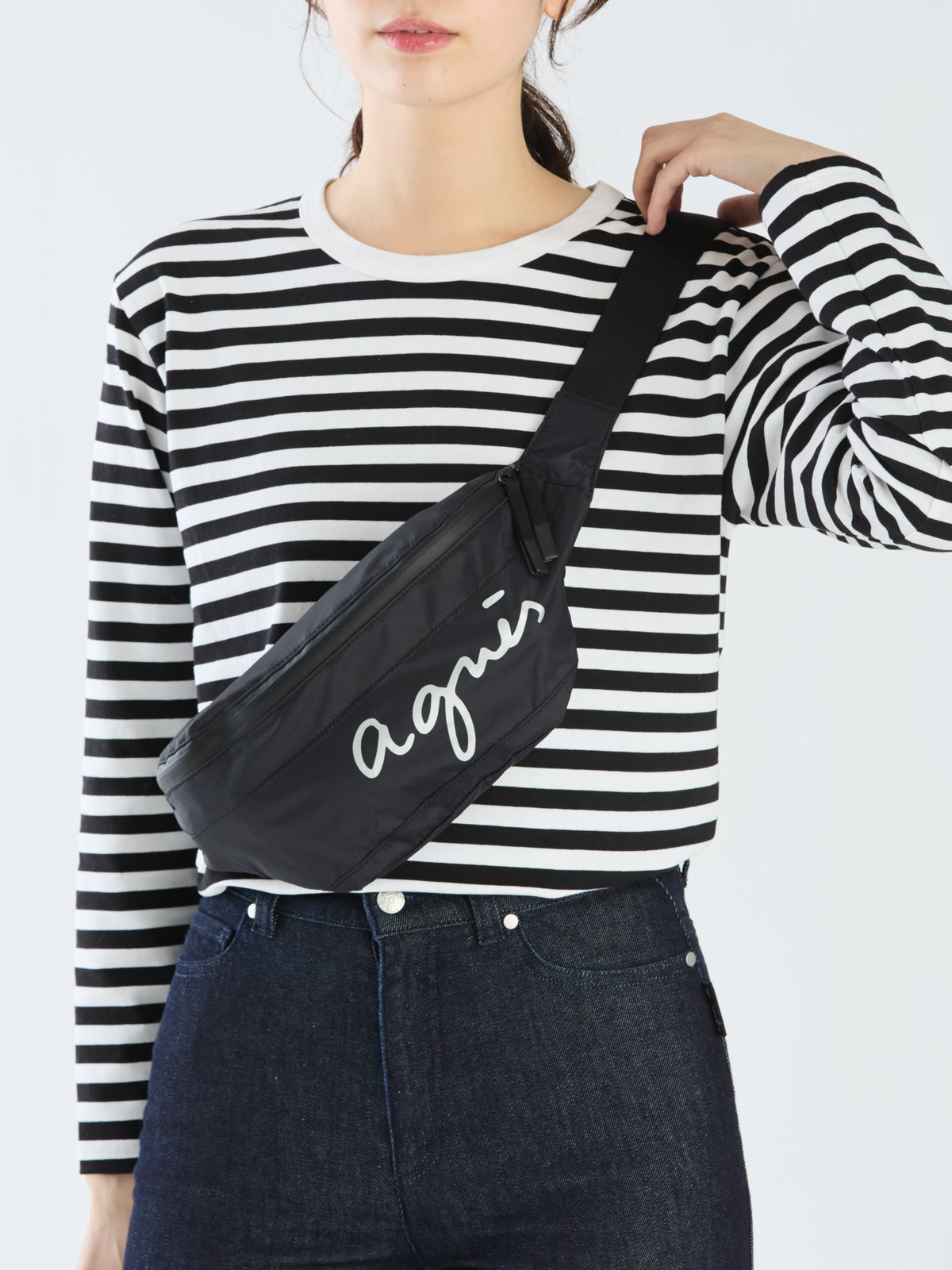 VOYAGE メンズ バッグ＆ウォレット ナイロンウェストポーチ”Air” XAH03-04 ブラック