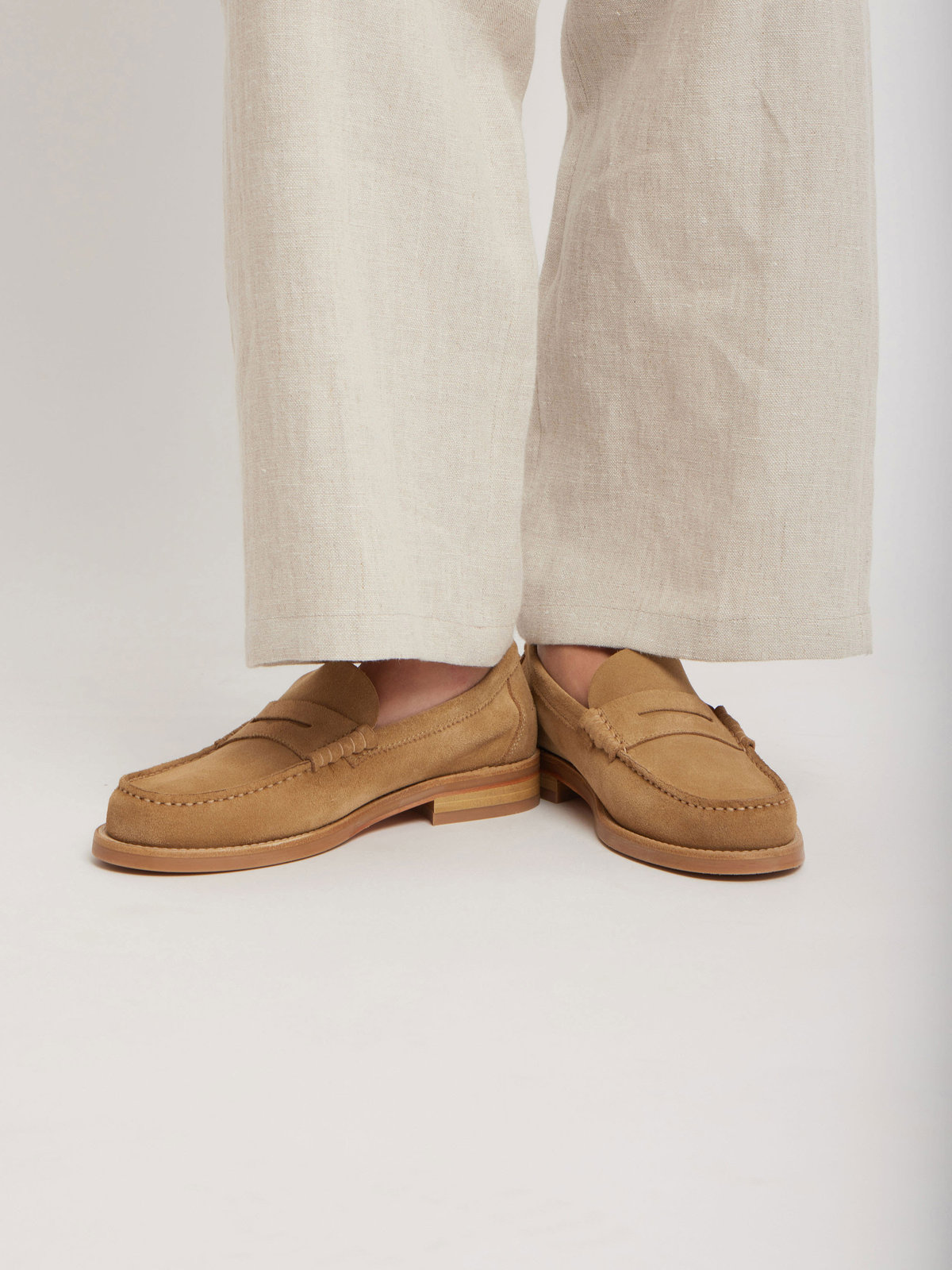 FEMME ウィメンズ カーフスキンレザー ローファー ”Denise” ベージュ