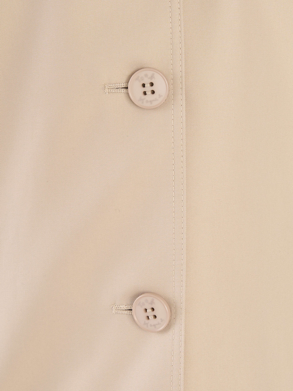 To b. by agnès b. ツイル Aライン コート "Pimilico" オフホワイト