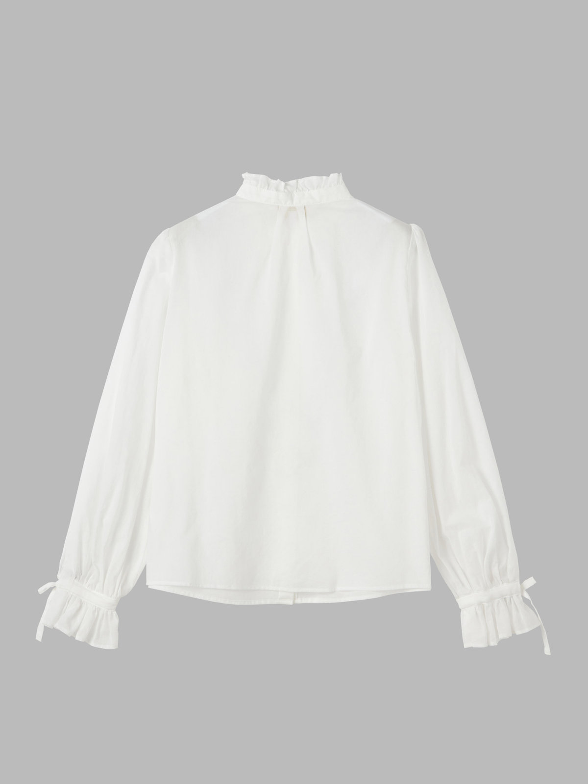 To b. by agnès b. コットンローン ロング ブラウス ホワイト