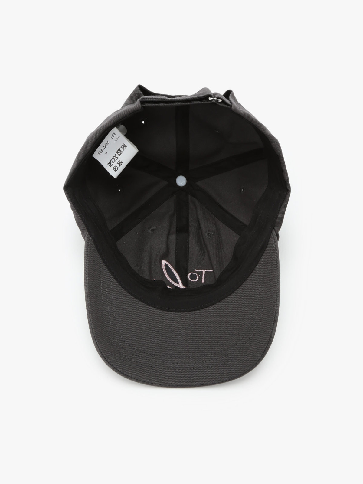 To b. by agnès b. ”To b.” ビッグロゴ 刺繍 キャップ チャコールグレー