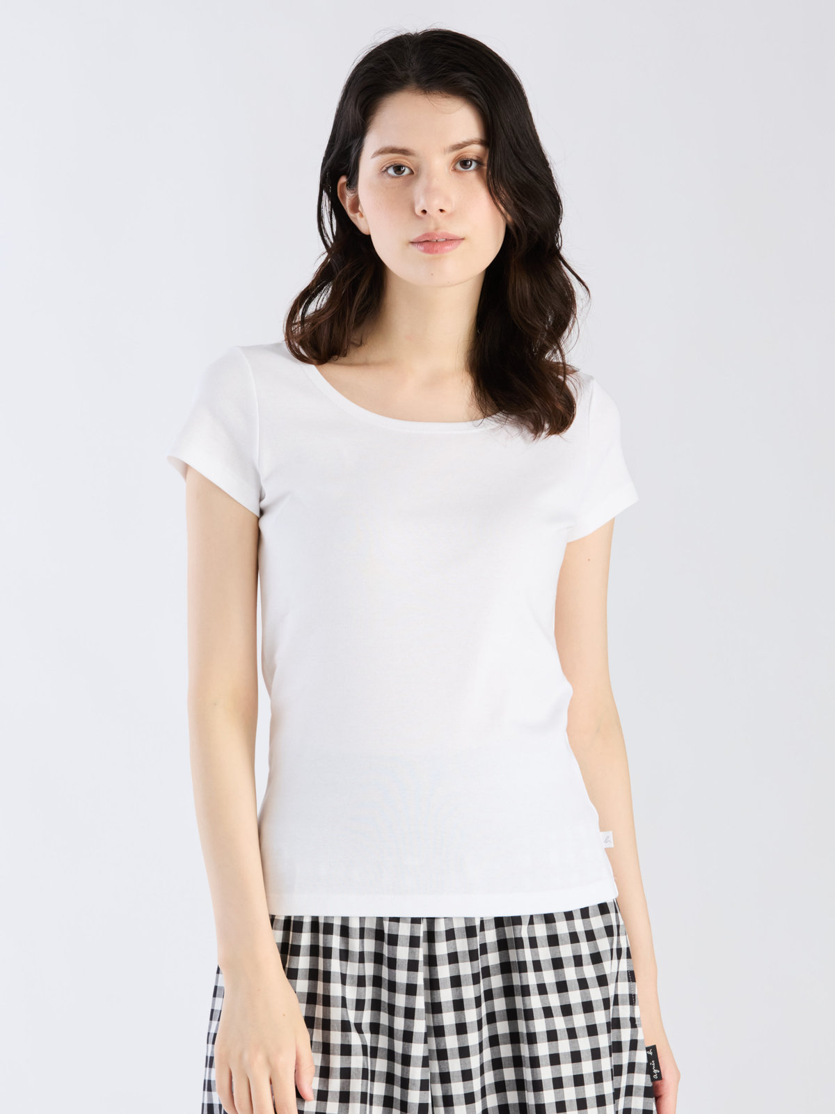 FEMME ウィメンズ コットン 半袖 Tシャツ "Le Chic" ホワイト