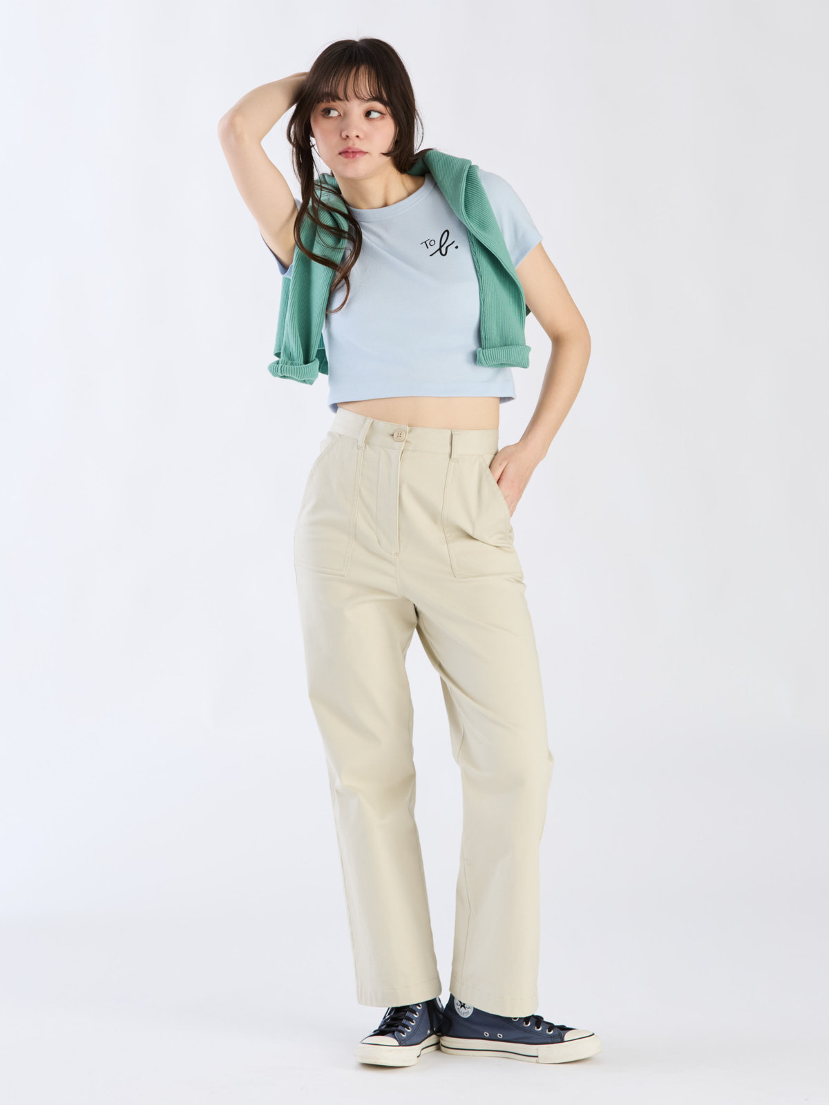 To b. by agnès b. 【Outlet】コットンストレッチチノパンツ ホワイト系その他