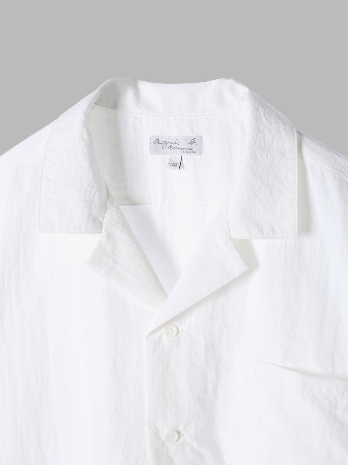 HOMME メンズ メンズ 開襟 半袖シャツ ”Magnam” ホワイト