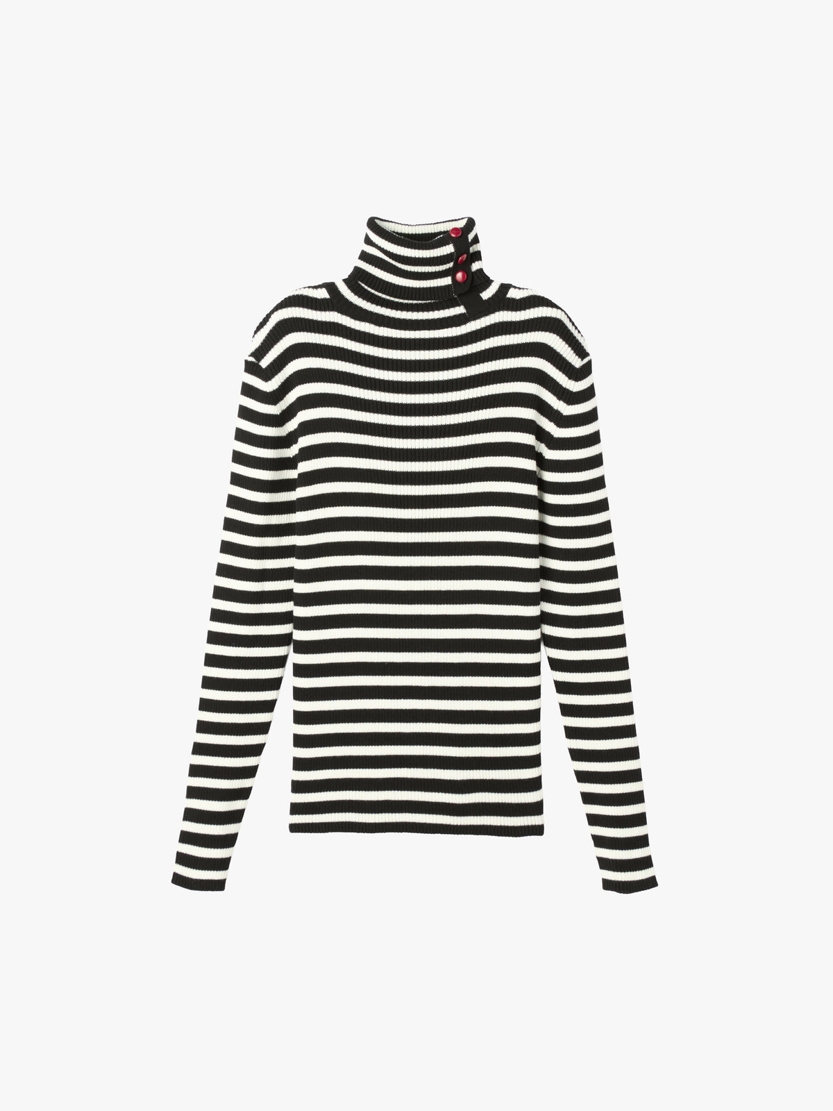 To b. by agnès b. タートルネック ニット プルオーバー ブラック