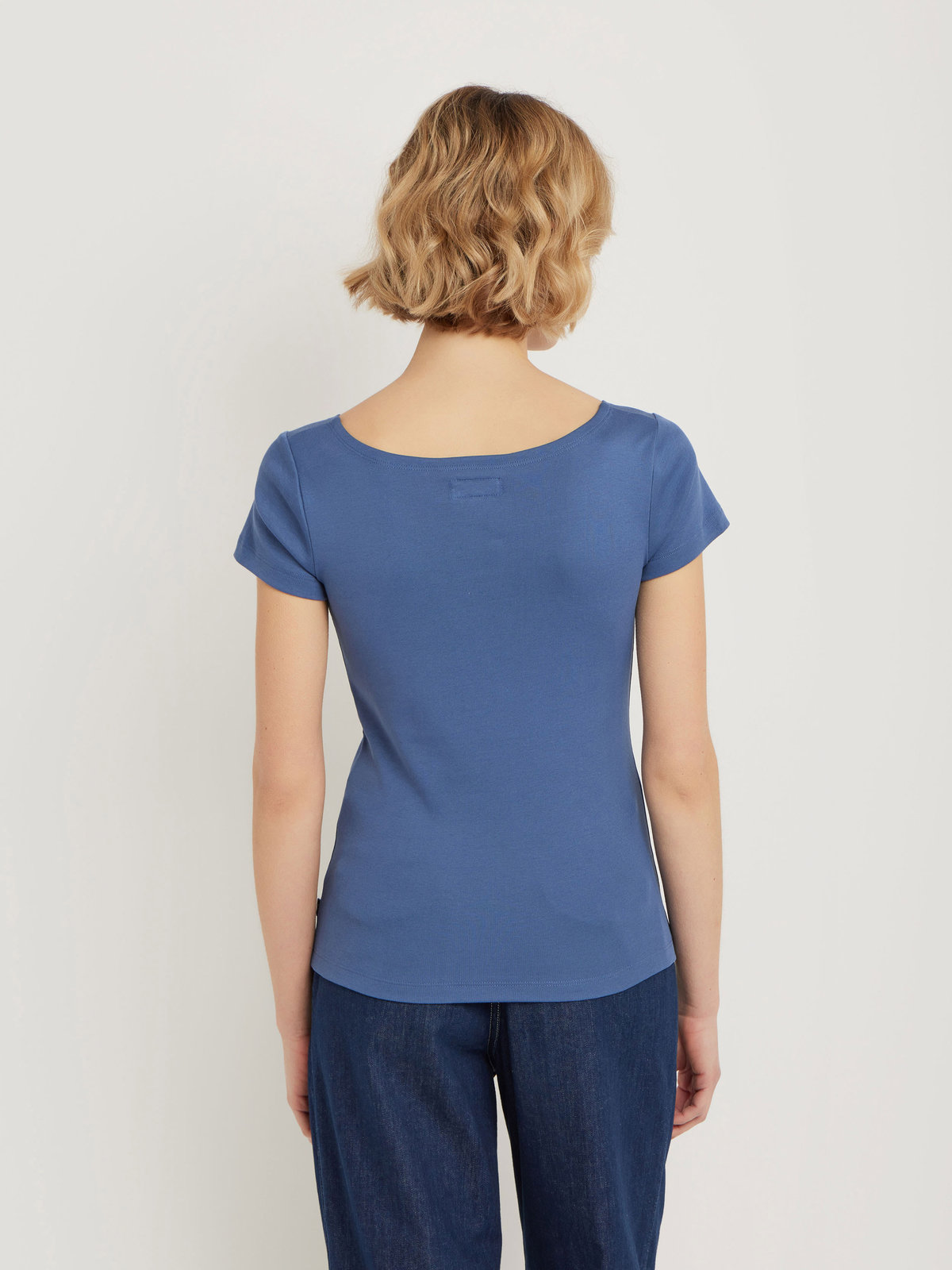 FEMME ウィメンズ 【Outlet】コットン 半袖 Tシャツ "Le Chic" ブルー