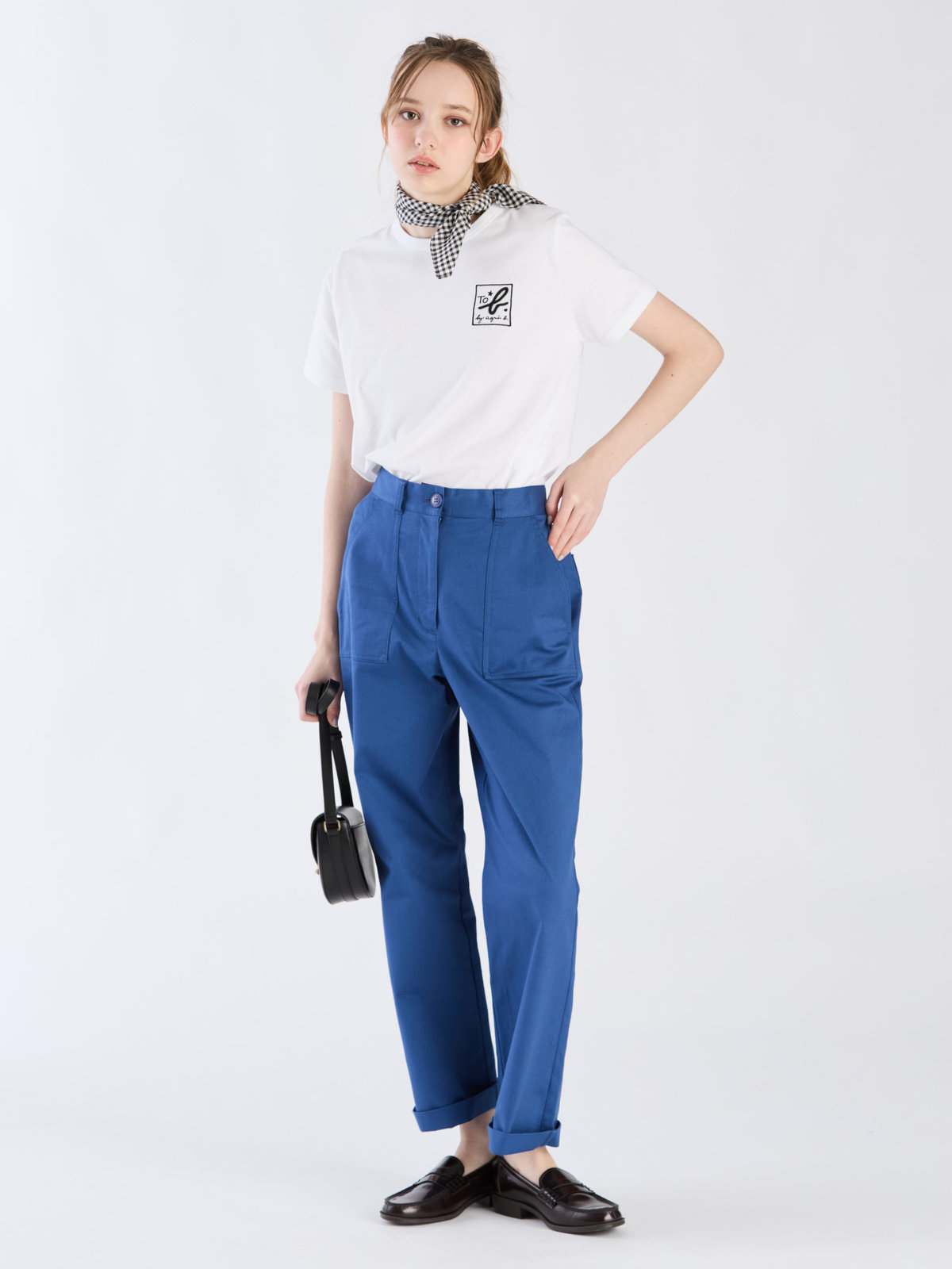 To b. by agnès b. 【Outlet】コットンストレッチチノパンツ ブルー