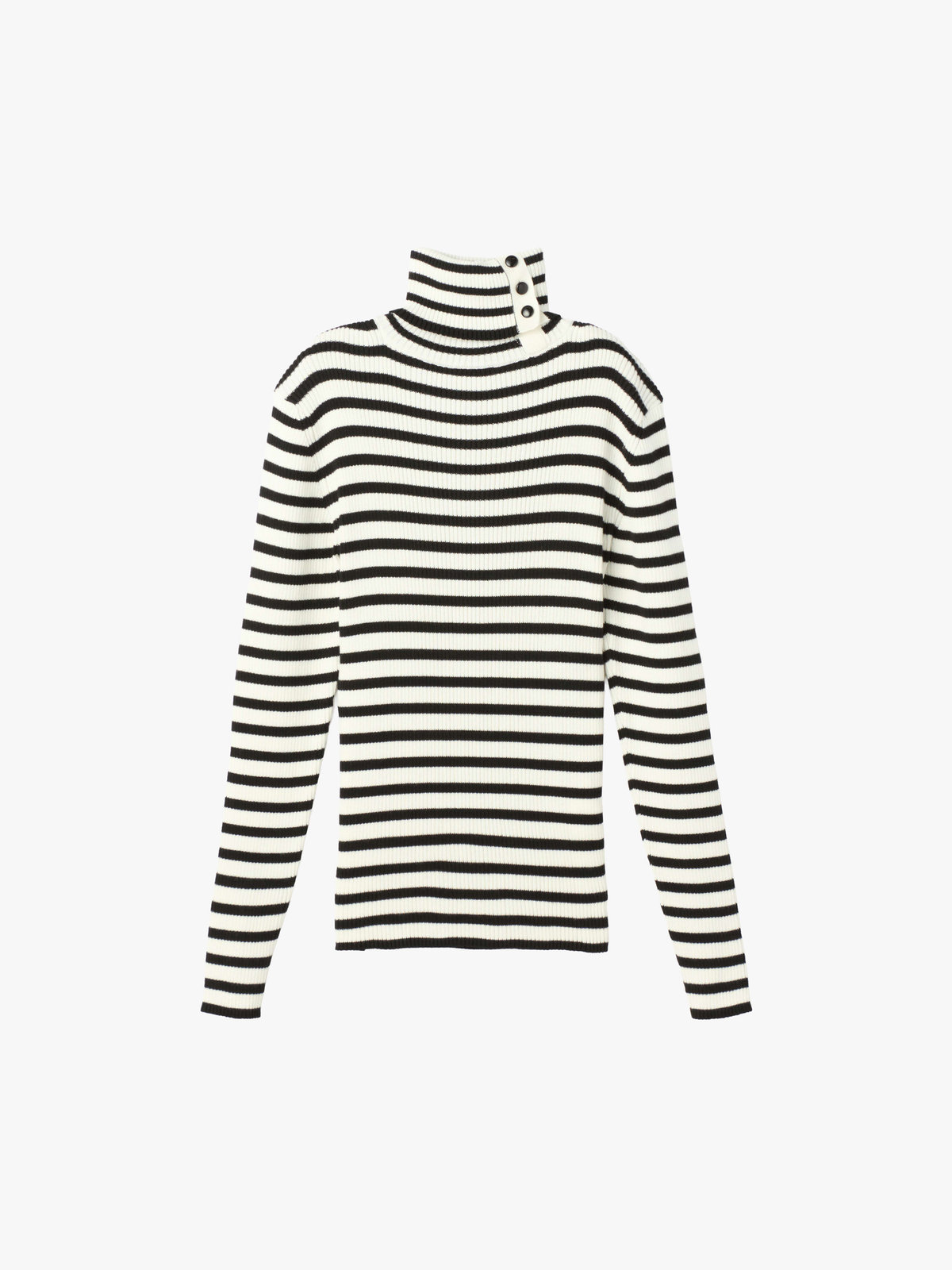 To b. by agnès b. タートルネック ニット プルオーバー ホワイト