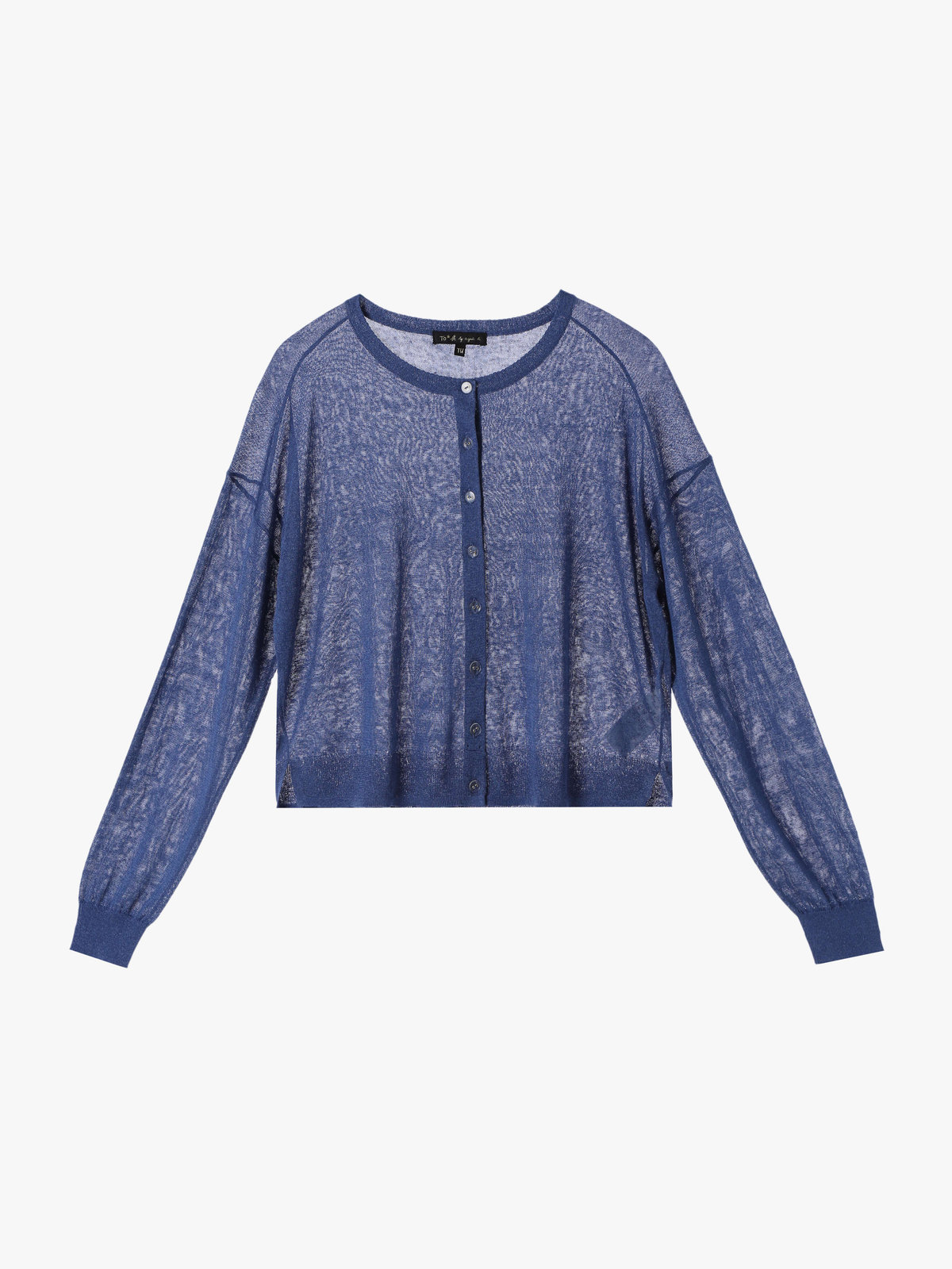 To b. by agnès b. シアーニット カーディガン ブルー