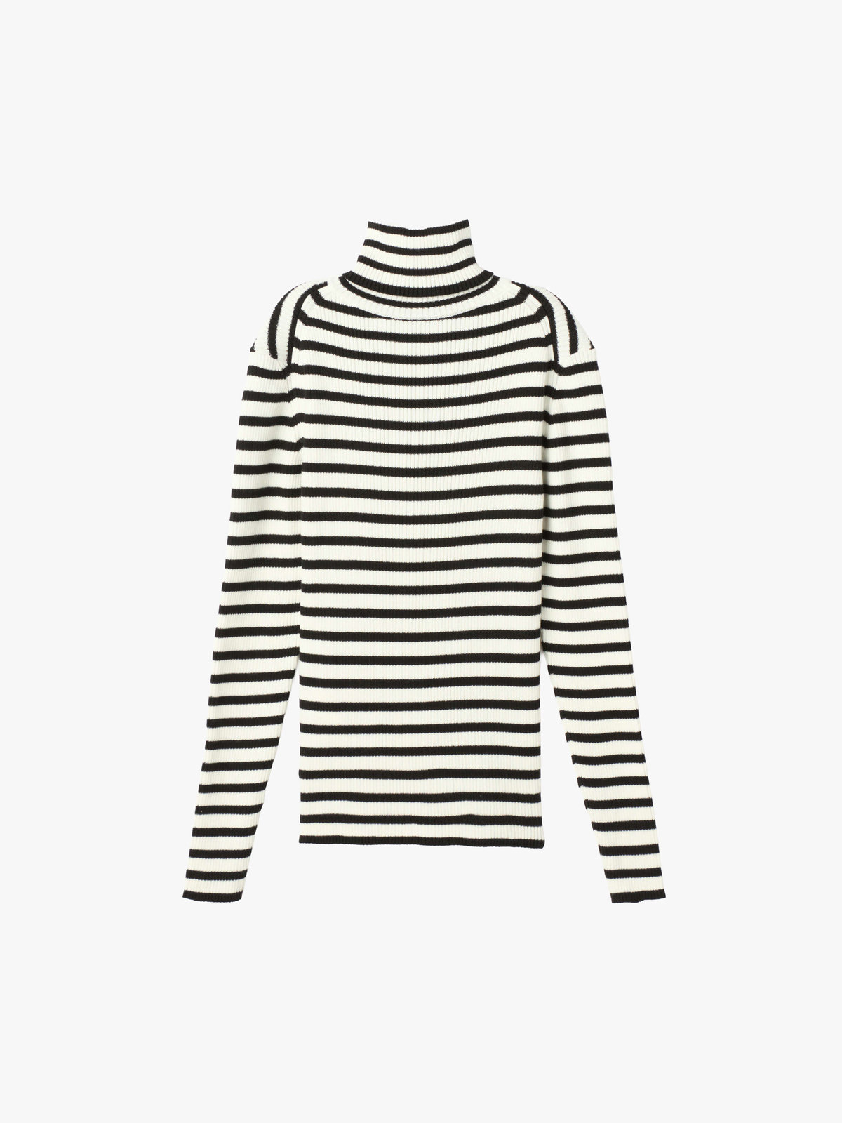 To b. by agnès b. タートルネック ニット プルオーバー ホワイト