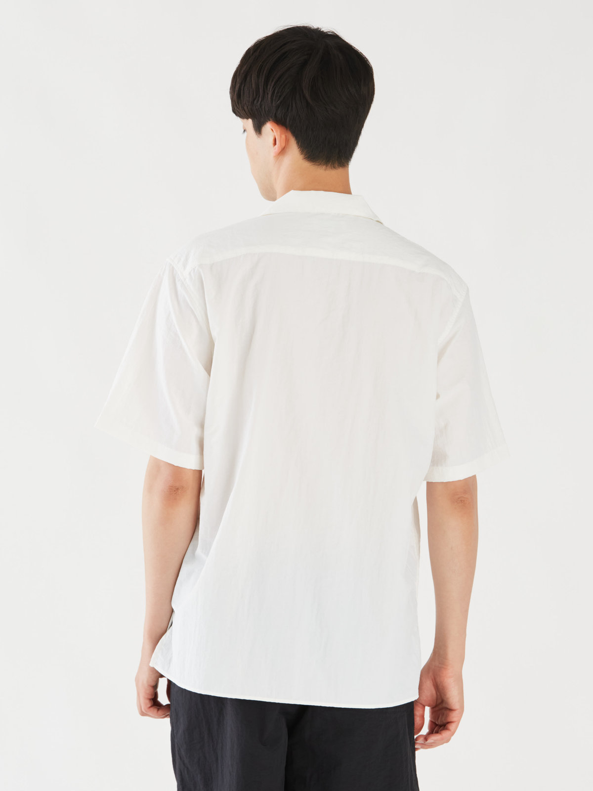 HOMME メンズ メンズ 開襟 半袖シャツ ”Magnam” ホワイト