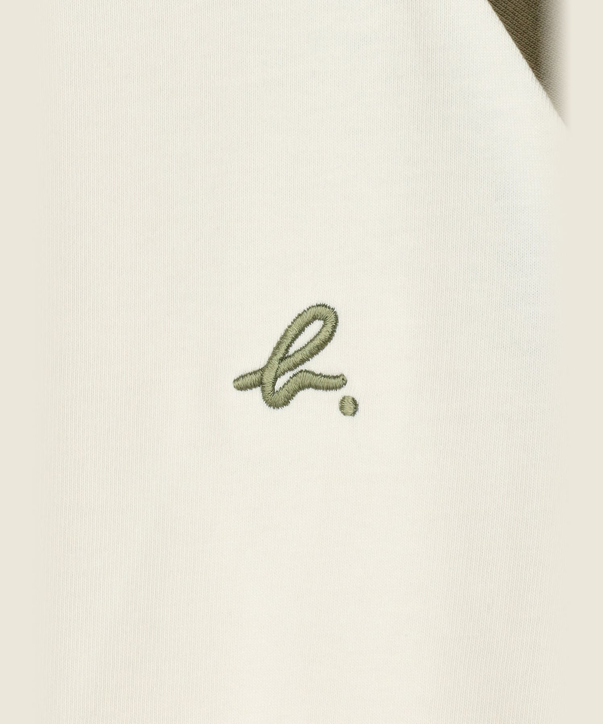ENFANT ユニセックス キッズ "b." ロゴ 刺繍 コットン 半袖 Tシャツ カーキ