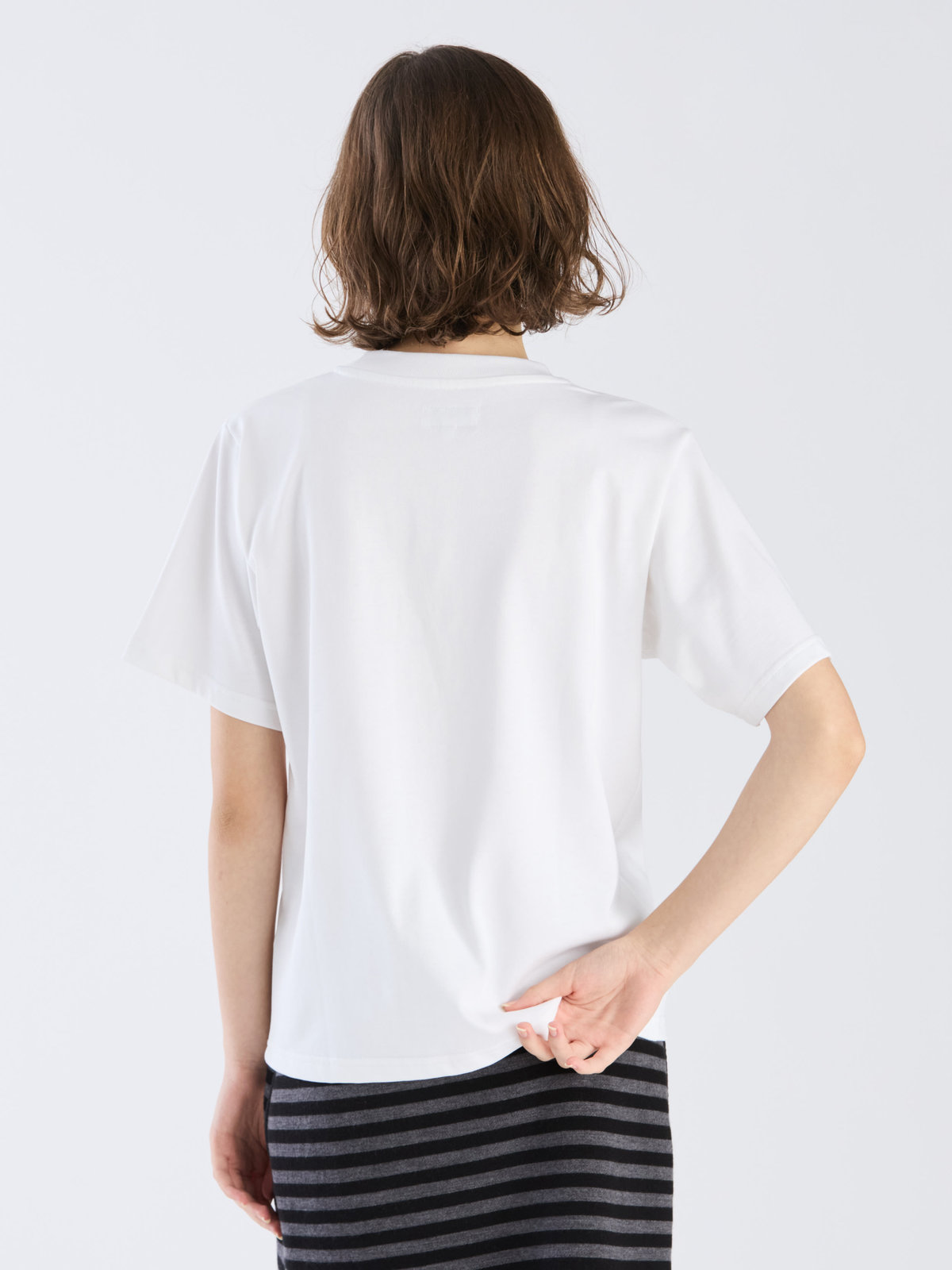 FEMME ウィメンズ ミニロゴ コットン 半袖 Tシャツ "Christof" ホワイト