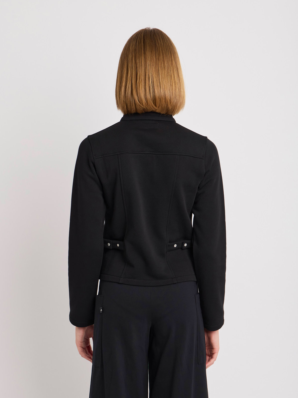 FEMME ウィメンズ コットン メルトン スタンドカラー ブルゾン ”Tambourin” ブラック