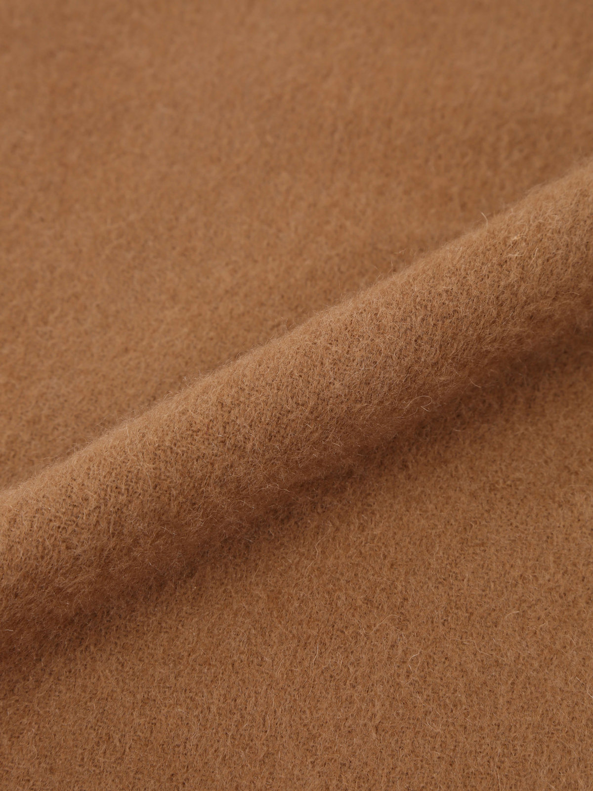 To b. by agnès b. ロゴ刺繍 ウール カシミア マフラー ブラウン