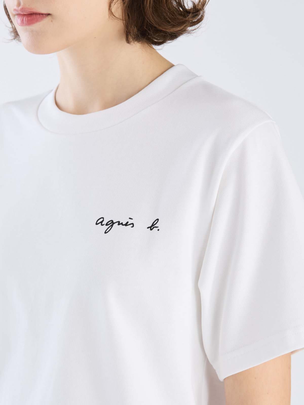 FEMME ウィメンズ ミニロゴ コットン 半袖 Tシャツ "Christof" ホワイト