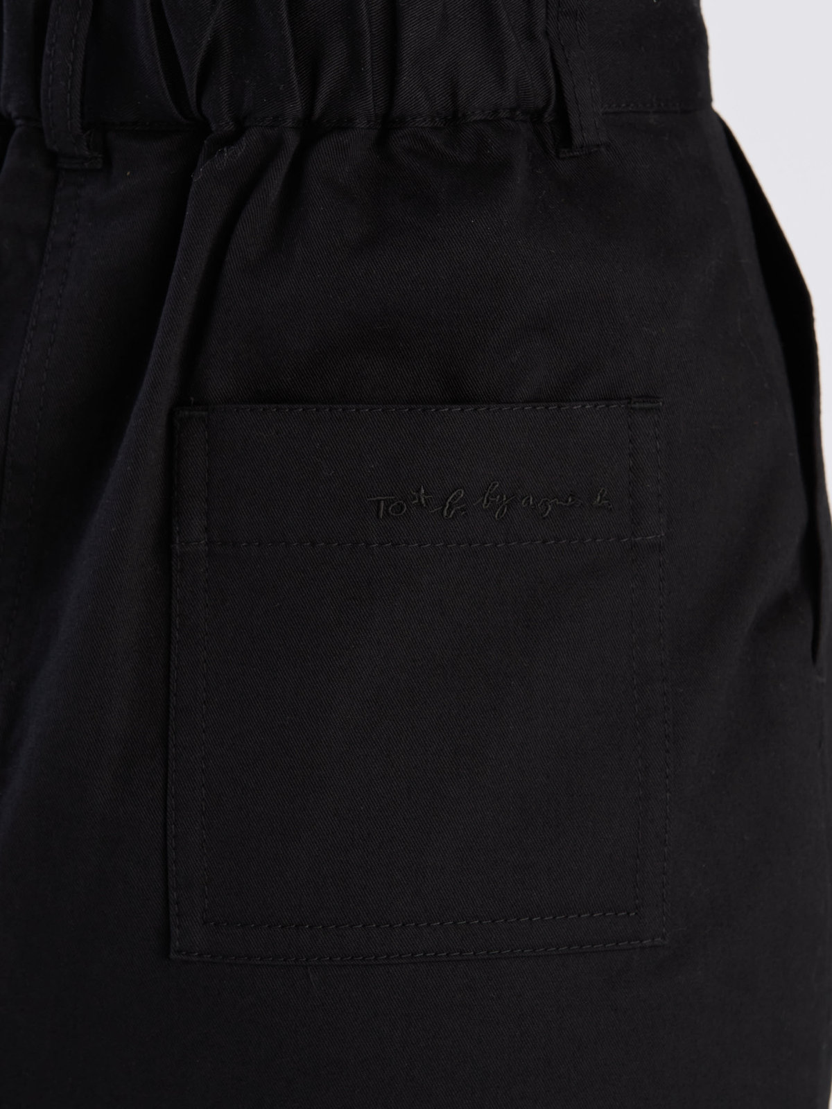 To b. by agnès b. 【Outlet】コットンストレッチチノスカート ブラック
