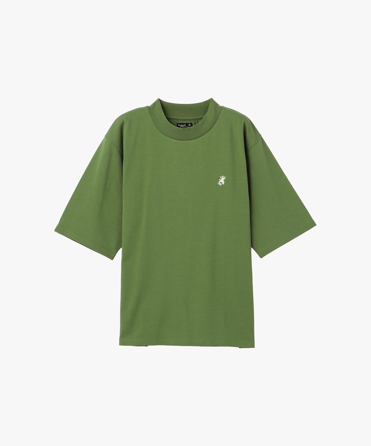 HOMME メンズ メンズ 刺繍 コットン 半袖 Tシャツ "Lezard" グリーン系その他