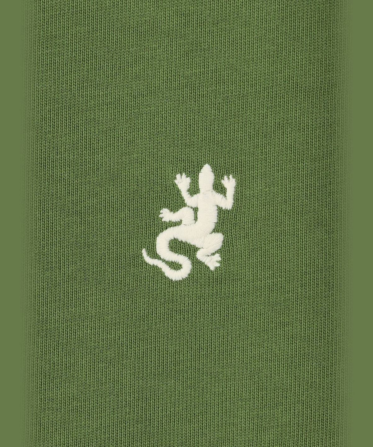 HOMME メンズ メンズ 刺繍 コットン 半袖 Tシャツ "Lezard" グリーン系その他