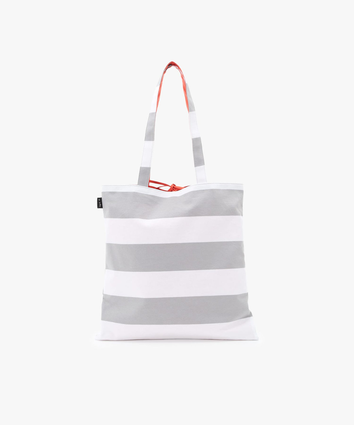 VOYAGE ウィメンズ バッグ＆ウォレット 細ボーダー コットン リバーシブル トートバッグ ZAS11-01 グレー×ホワイト