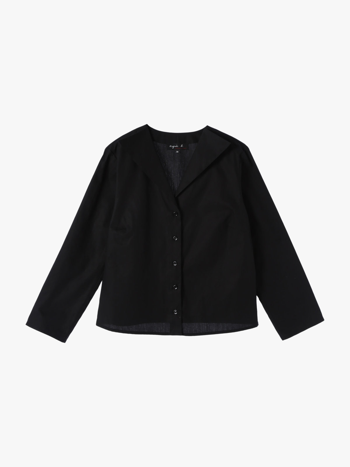 FEMME ウィメンズ 【Outlet】コットンポプリン 七分袖 ブラウス "Zeline" ブラック