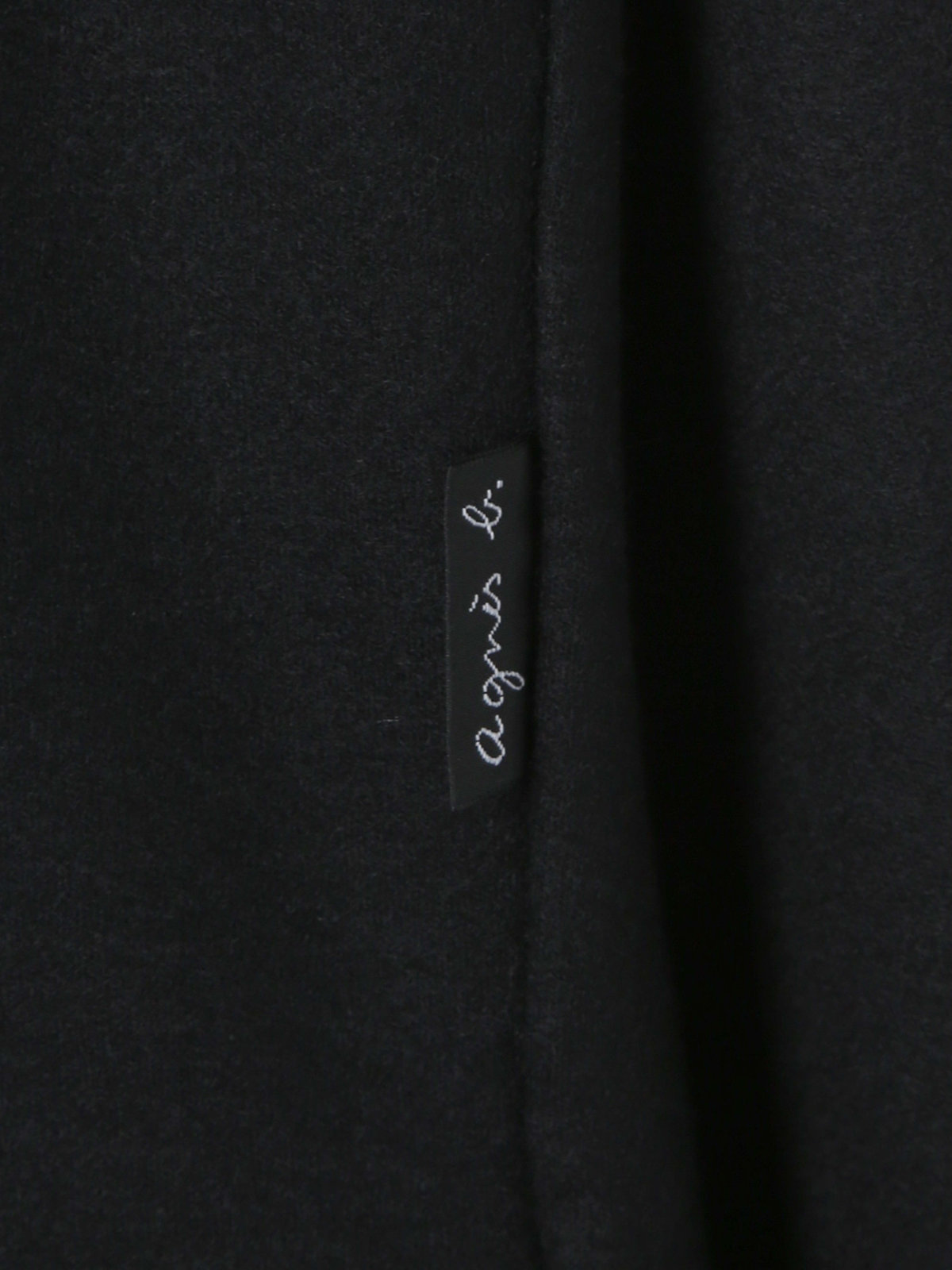 HOMME メンズ メンズ ウール 長袖 ジップアップ カーディガン ”Ziggy” ブラック