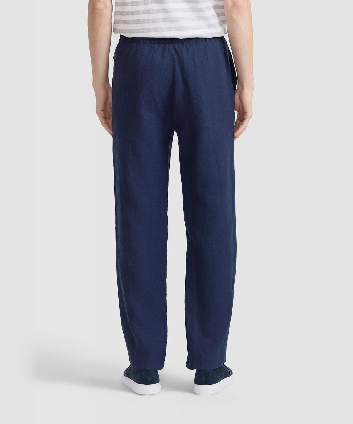 HOMME メンズ メンズ リネン パンツ "Julen" ネイビー