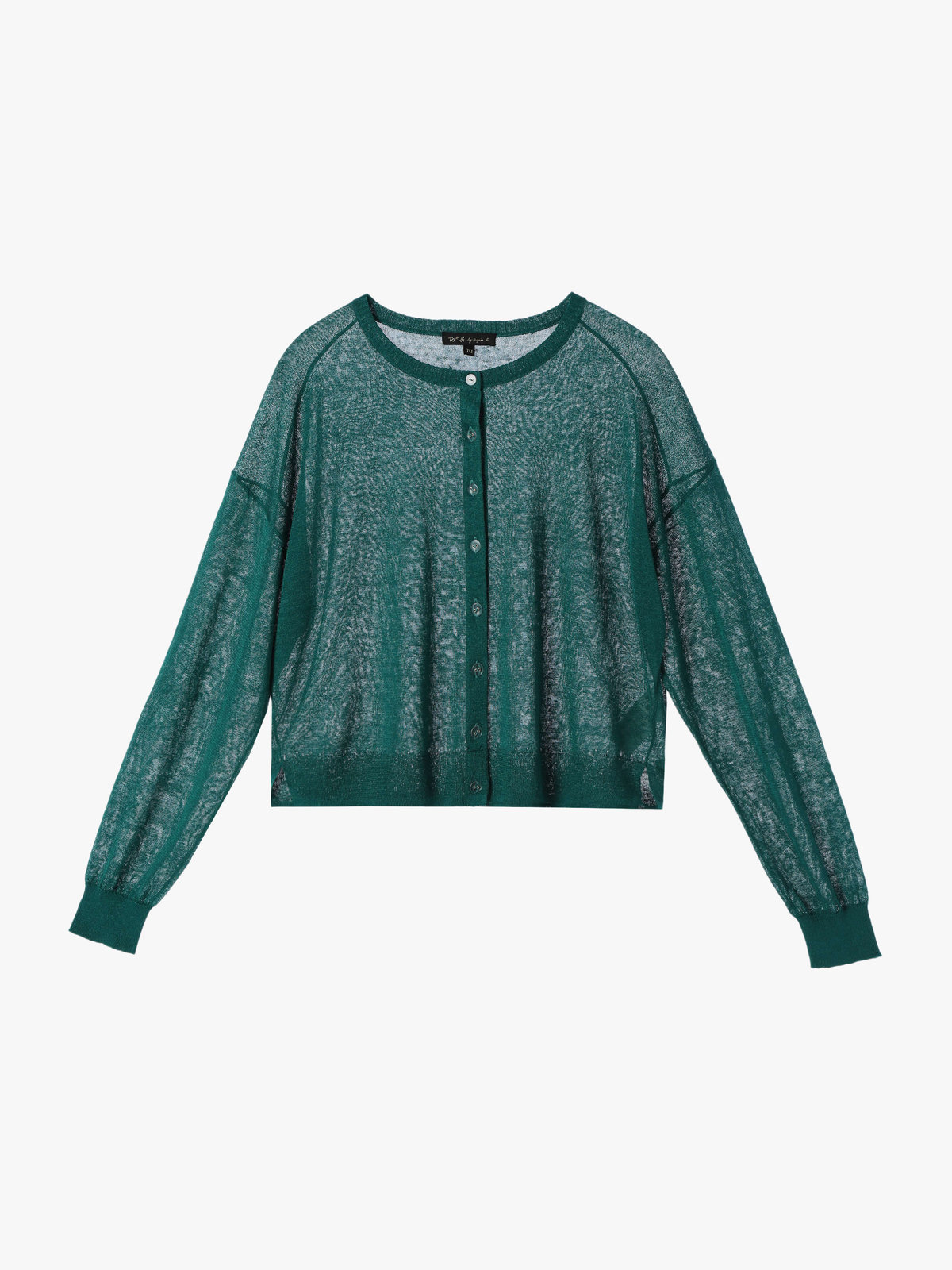 To b. by agnès b. シアーニット カーディガン グリーン