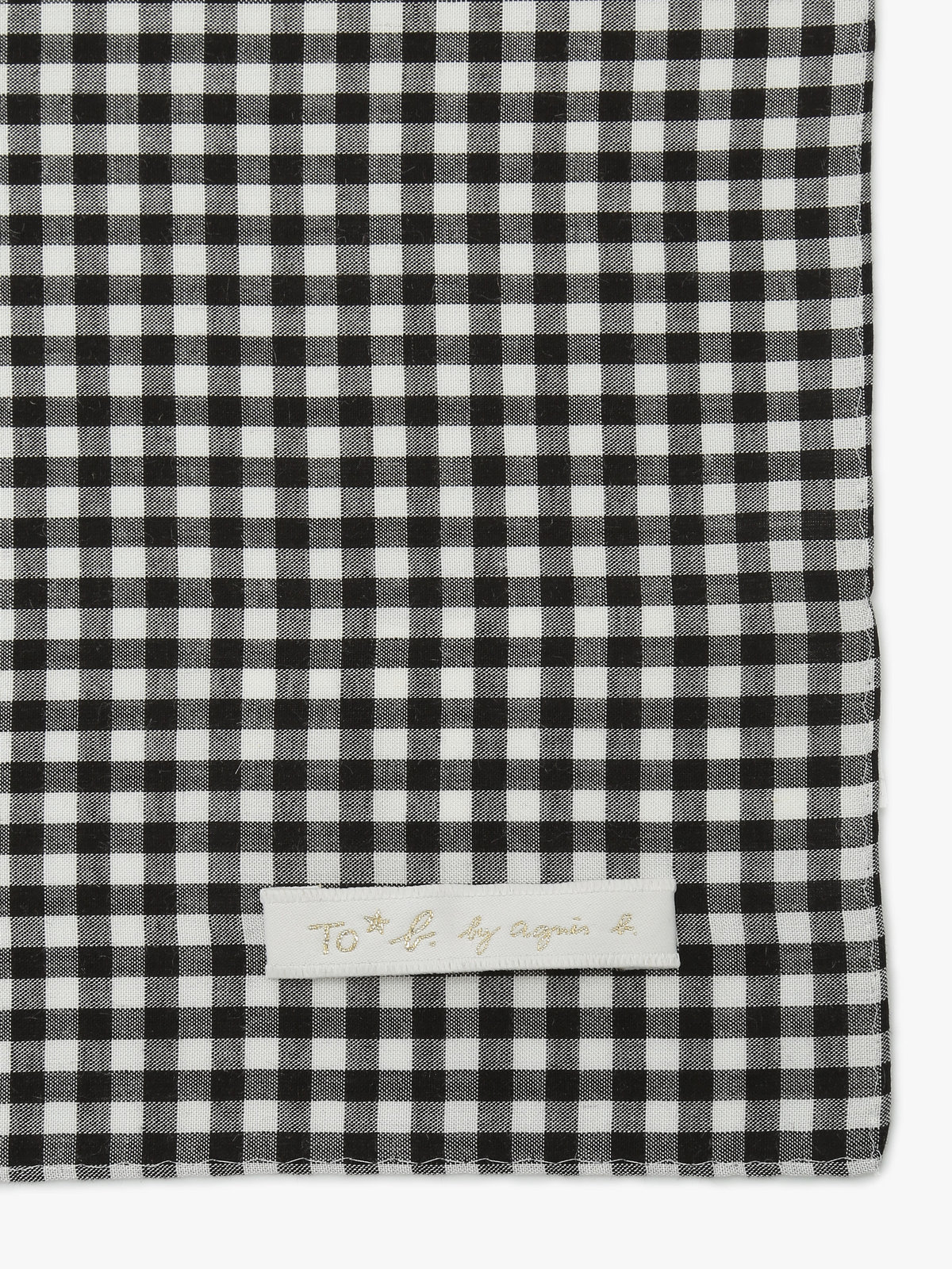 To b. by agnès b. ヴィシーチェック スカーフ ブラック