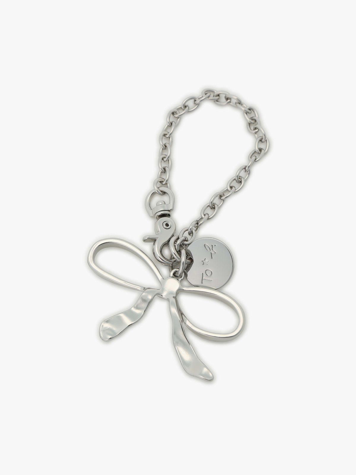 To b. by agnès b. リボン キーホルダー シルバー