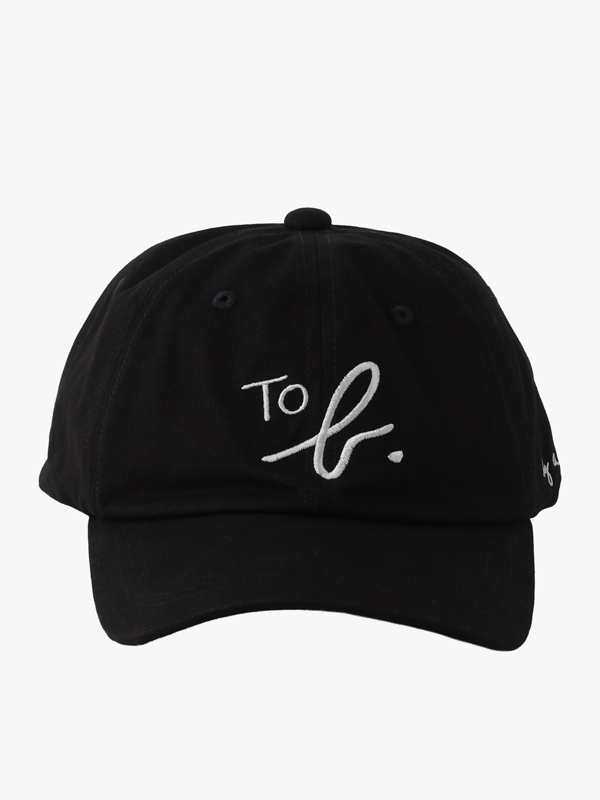 To b. by agnès b. ロゴ刺繍 キャップ ブラック