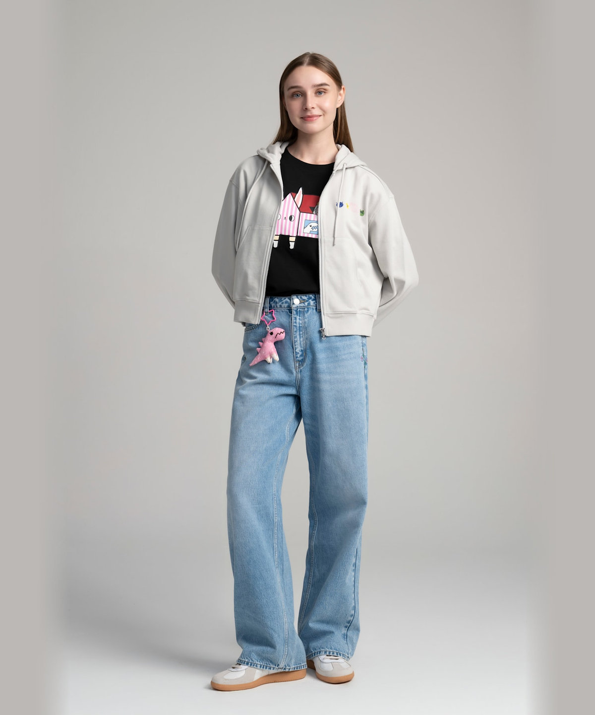 FEMME ウィメンズ SPORT b. ディノ コットン スケッチ キーチェーン "Jessica Ng" ピンク系その他