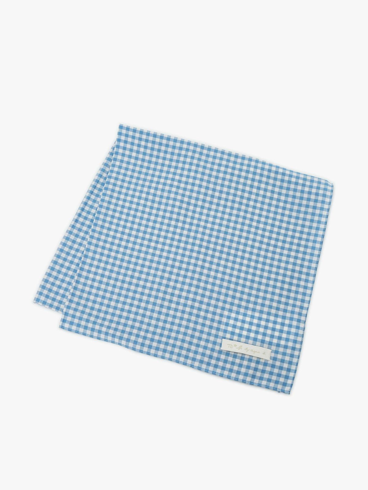 To b. by agnès b. ヴィシーチェック スカーフ ライトブルー