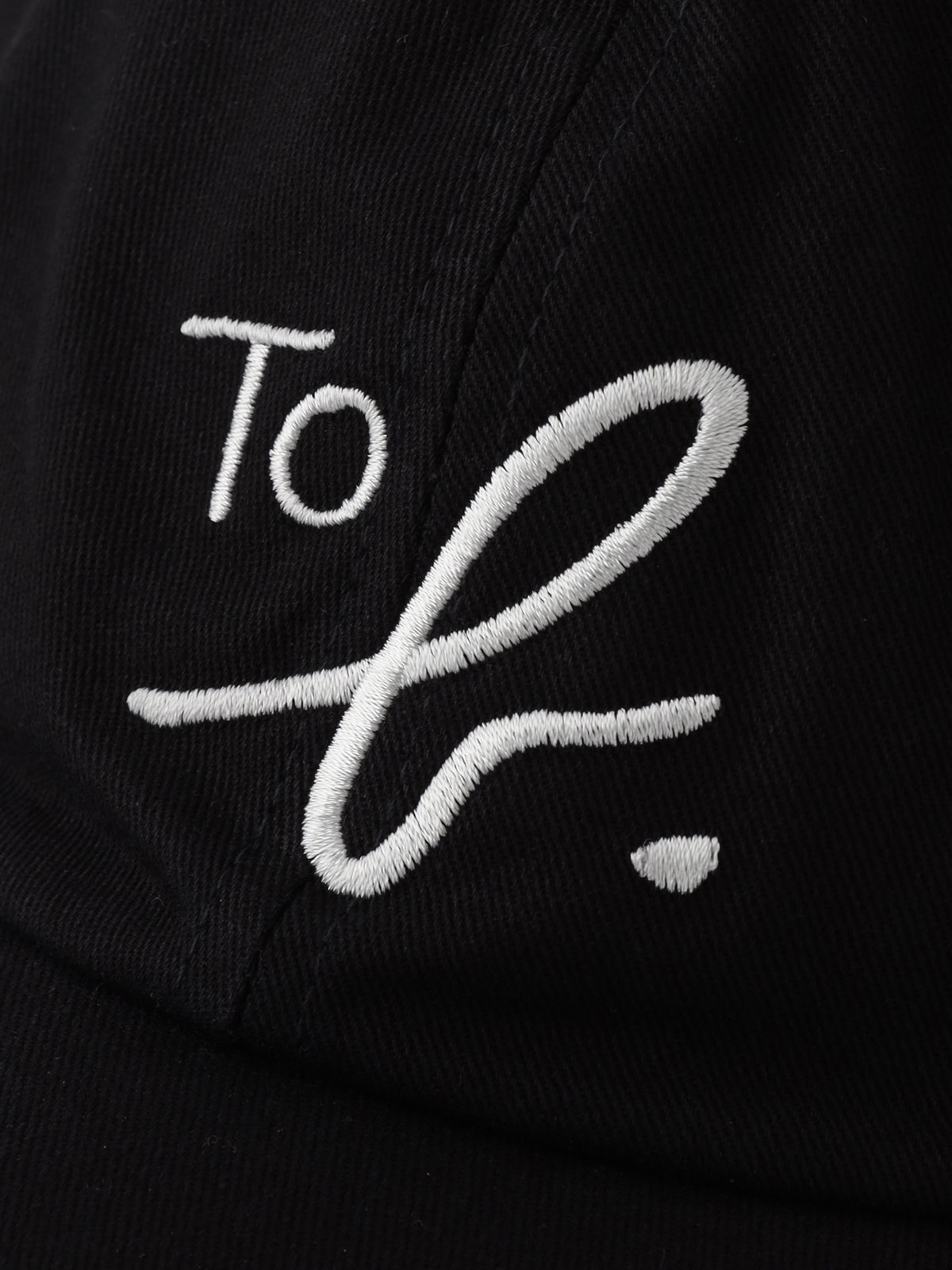 To b. by agnès b. ロゴ刺繍 キャップ ブラック