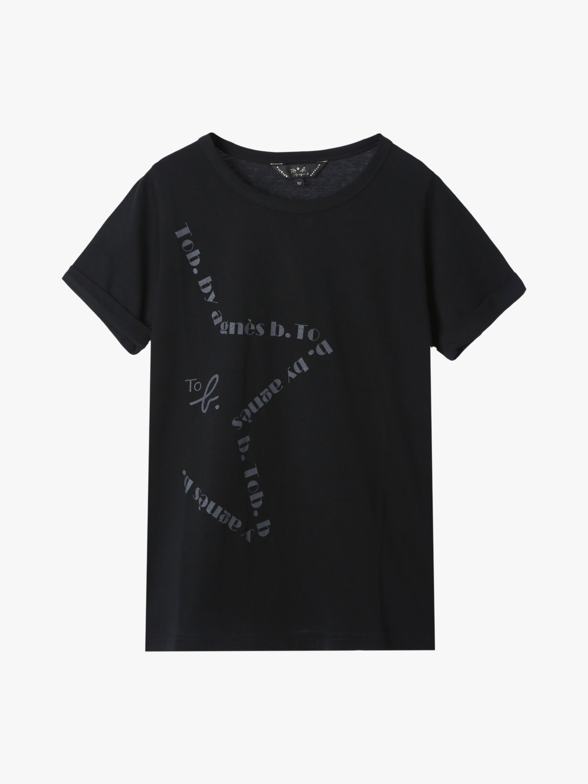 To b. by agnès b. 【Outlet】TO B. スターTシャツ ホワイト×ブラック