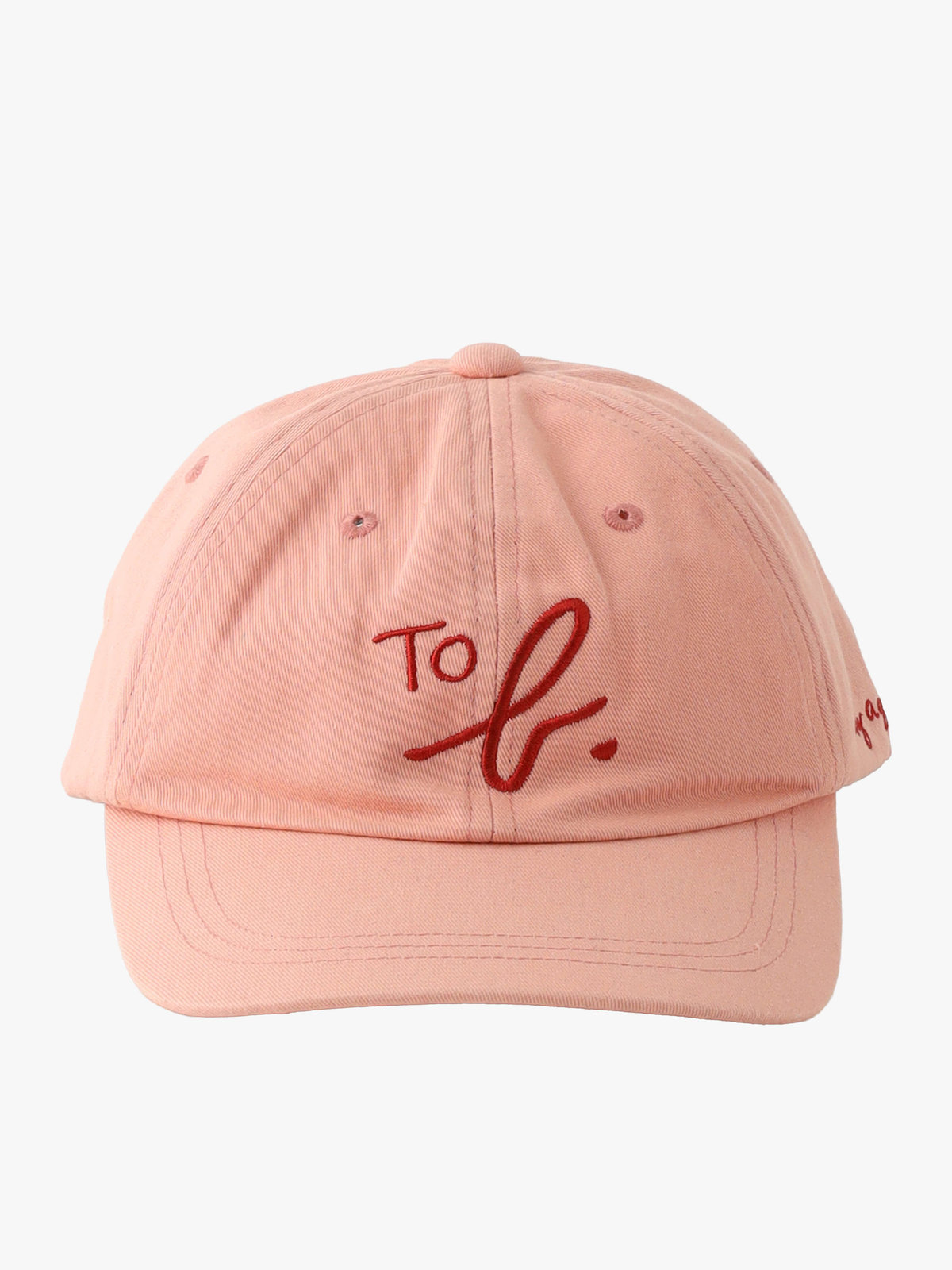 To b. by agnès b. ロゴ刺繍 キャップ ピンク