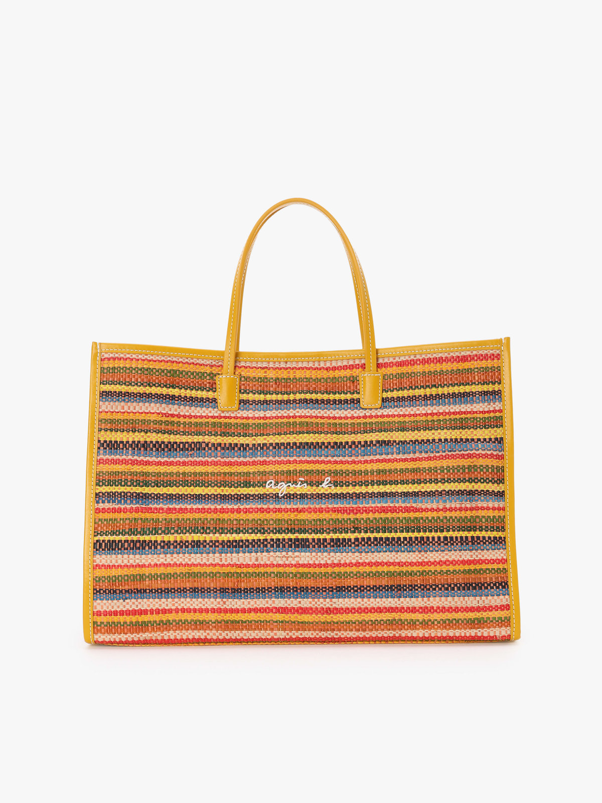 VOYAGE ウィメンズ バッグ＆ウォレット ラフィア ミディアム トートバッグ WAX35-02 イエロー