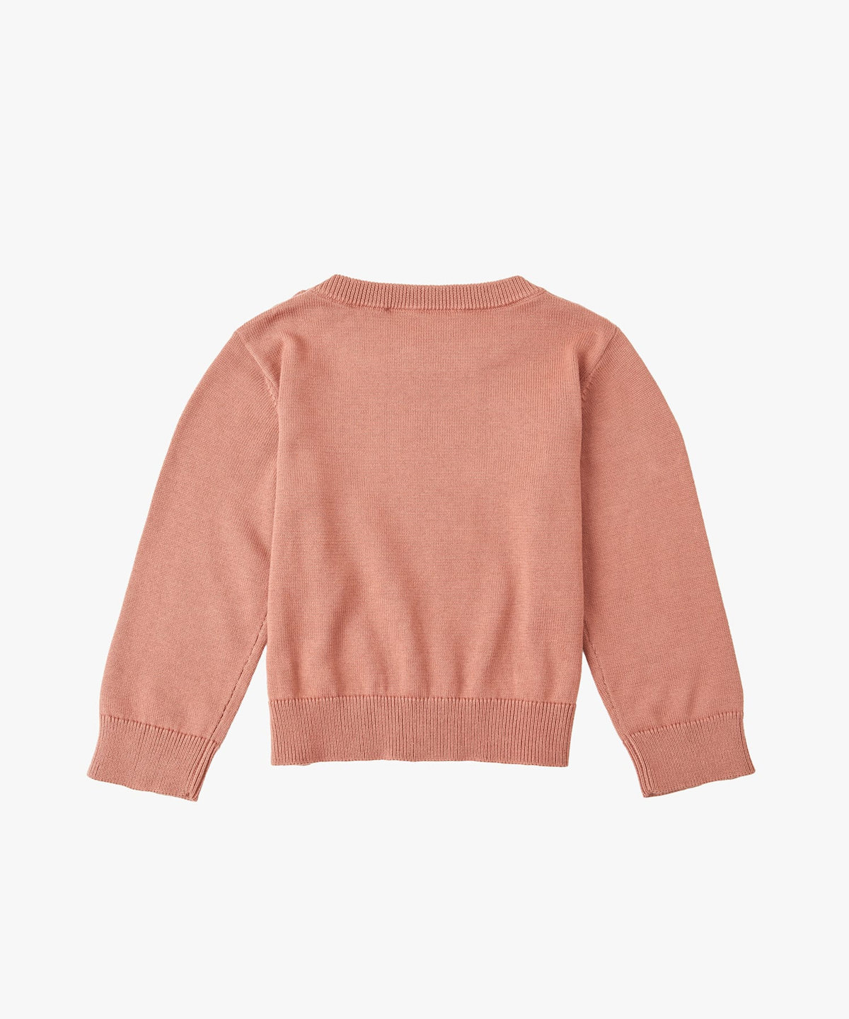 ENFANT ベビー ベビー ロゴ刺繍 コットン 長袖 ニットプルオーバー レッド