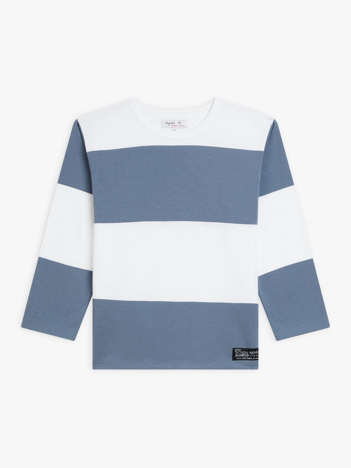 FEMME ウィメンズ ボーダー コットン 七分袖 Tシャツ ”Lil Cool” マルチ