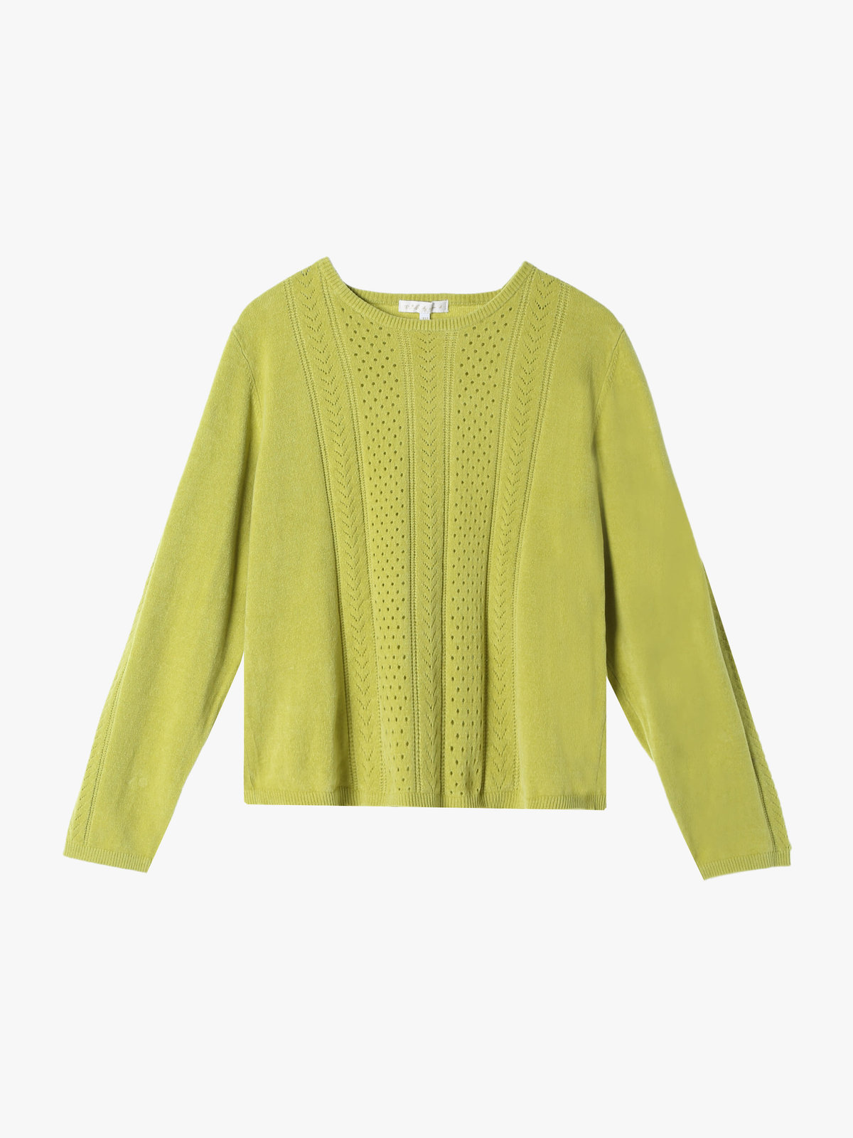 To b. by agnès b. 【Outlet】オープンワークモールニットプルオーバー ライトグリーン